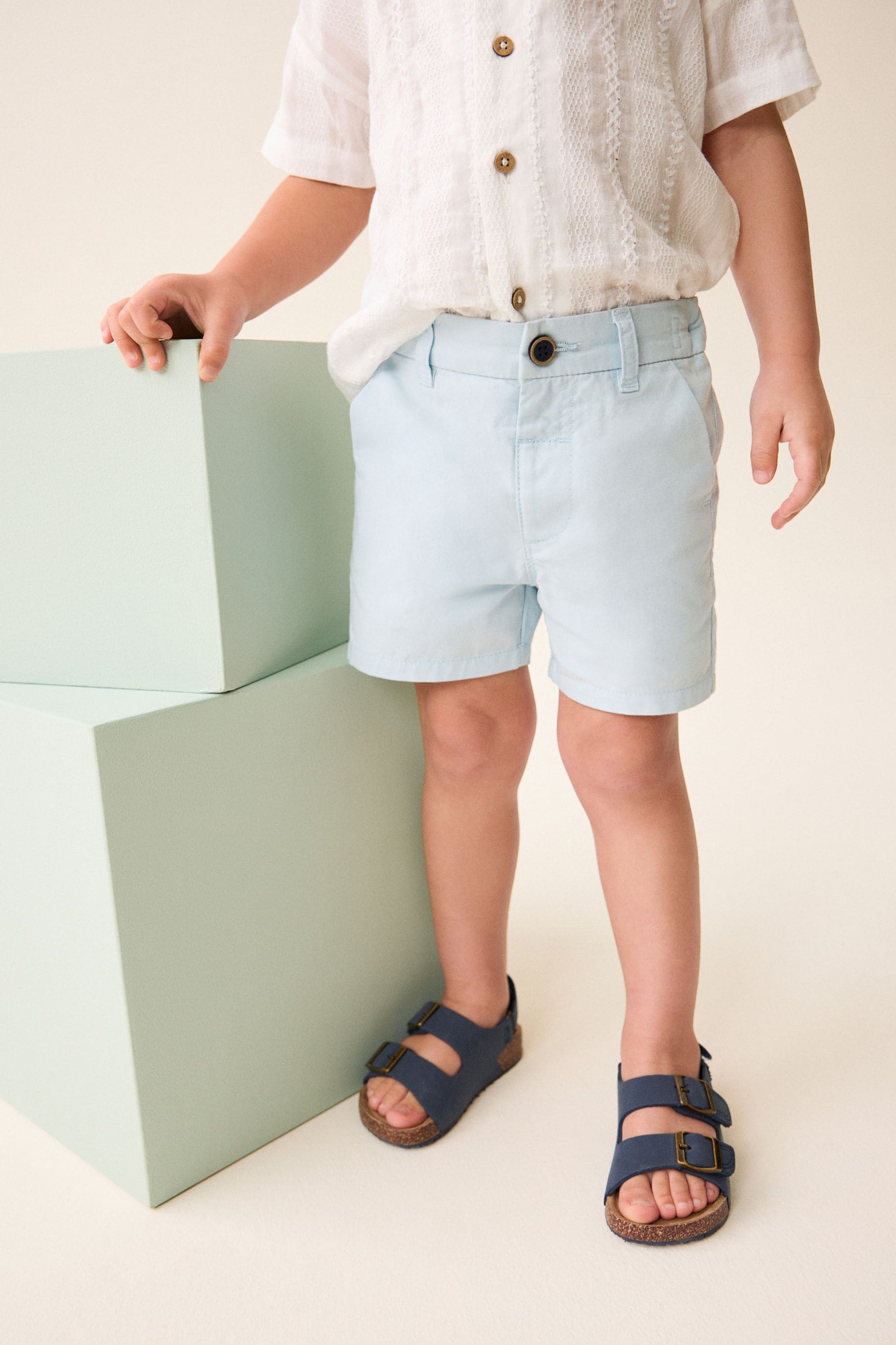 Pale Blue Chinos Shorts (3mths-7yrs)