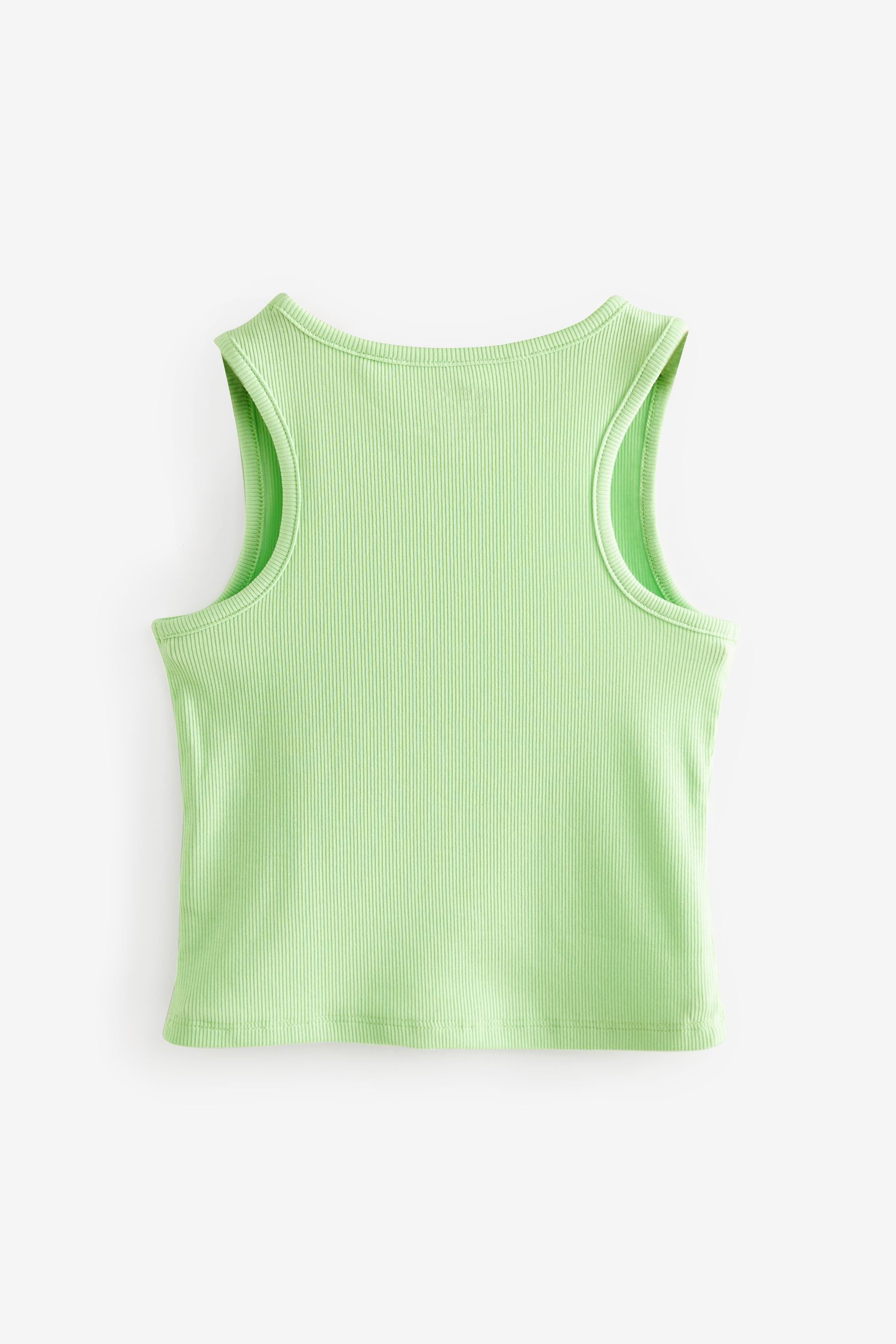 Lime Green Boxy Rib Vest (3-16yrs)