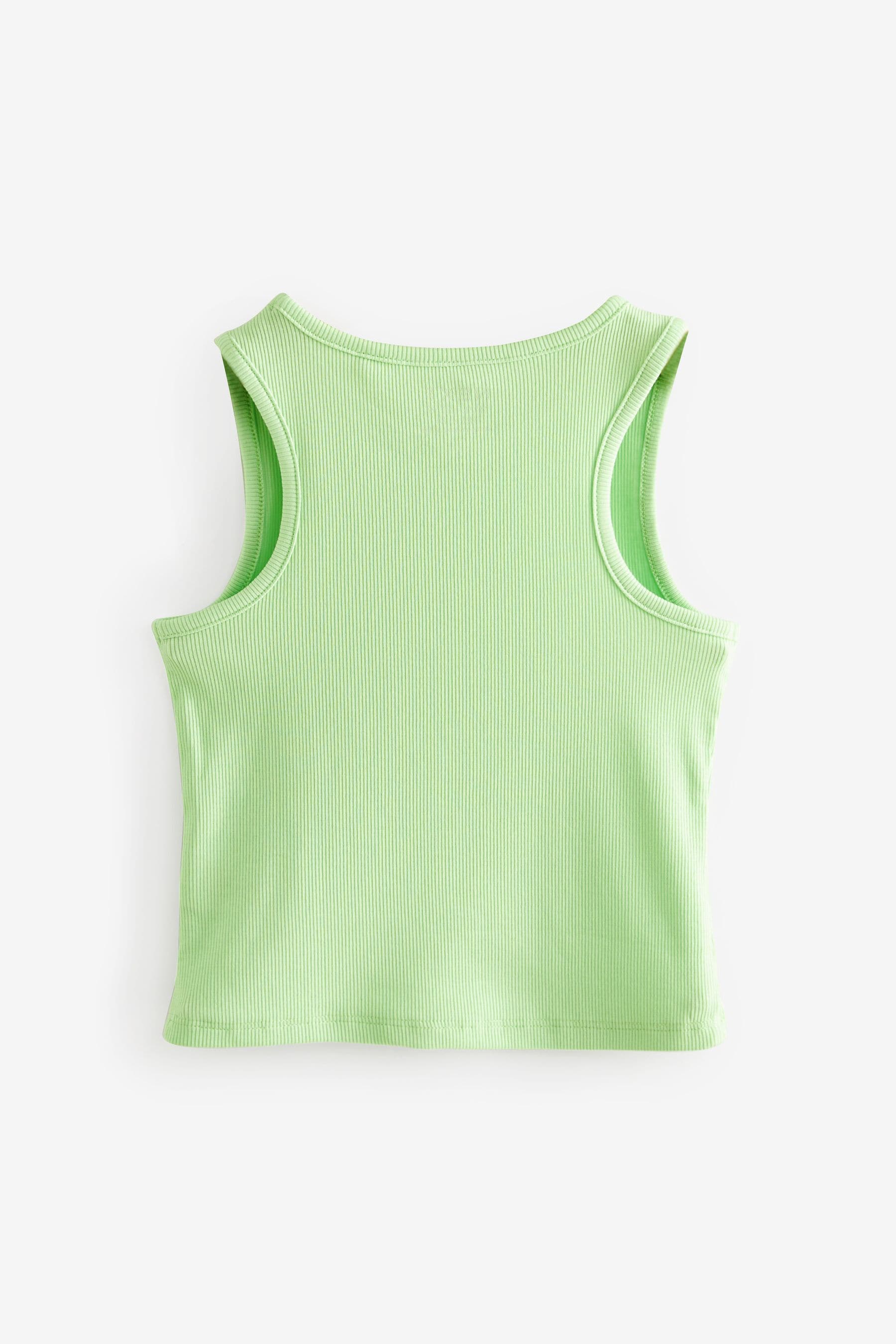 Lime Green Boxy Rib Vest (3-16yrs)