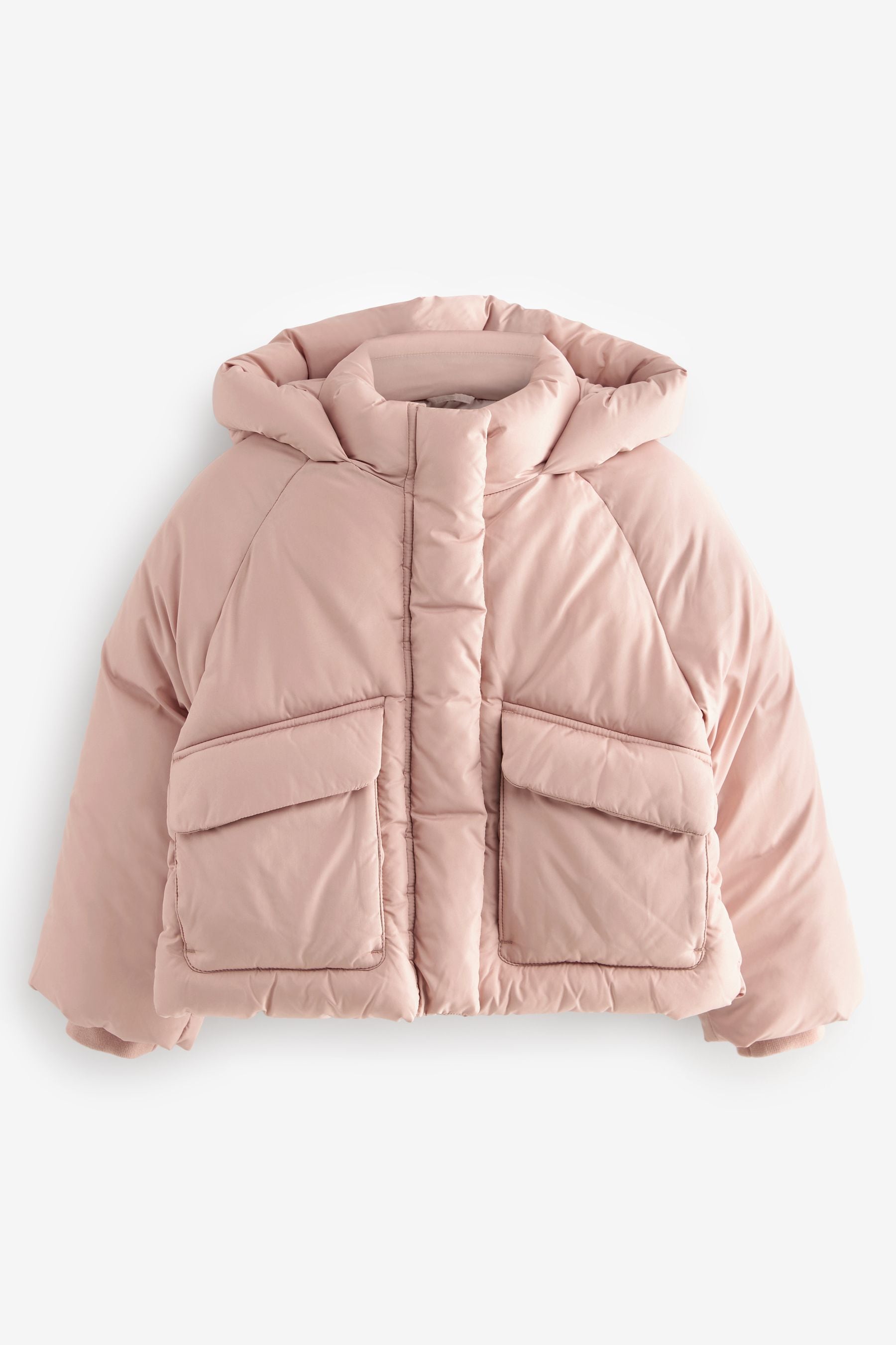 Pink Shower Resistant Crop Padded Coat (2-16yrs)