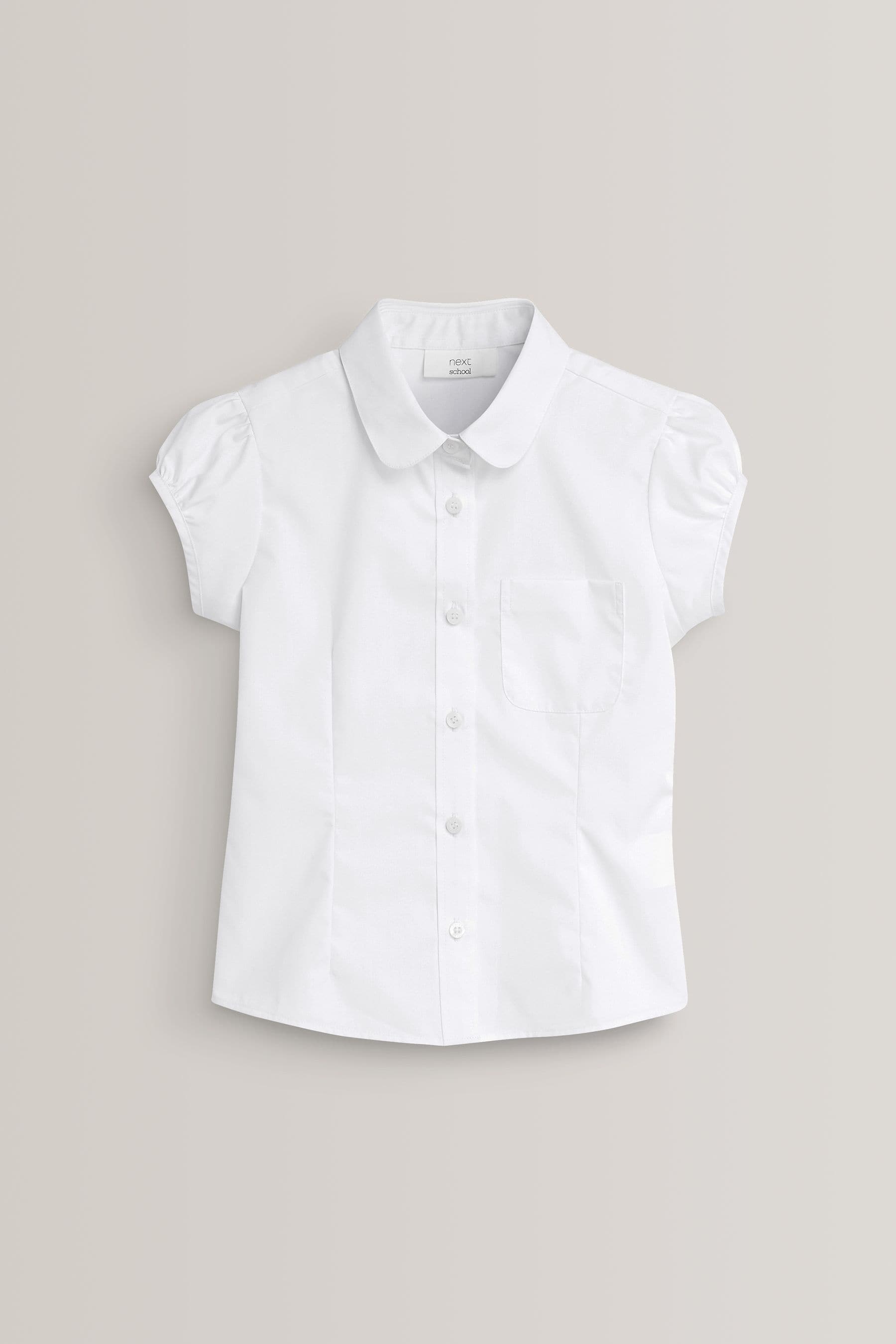 White Puff Sleeve School Blouse (3-16yrs)