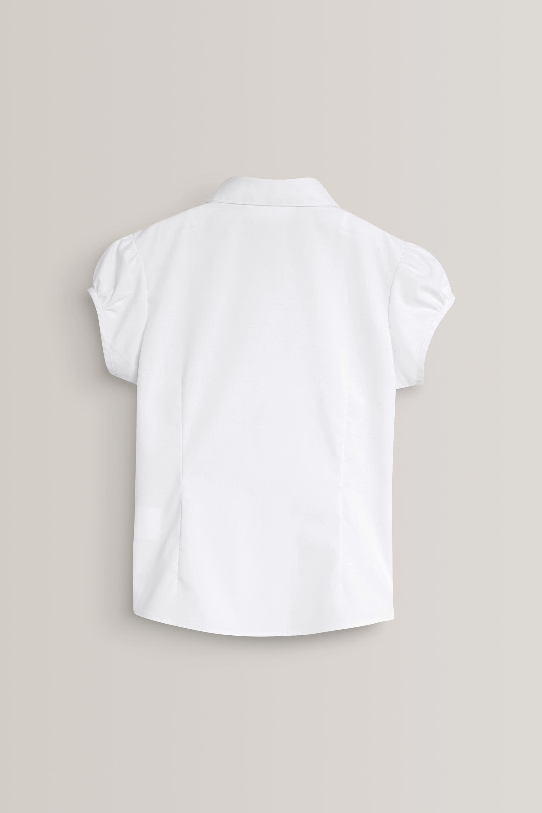 White Puff Sleeve School Blouse (3-16yrs)