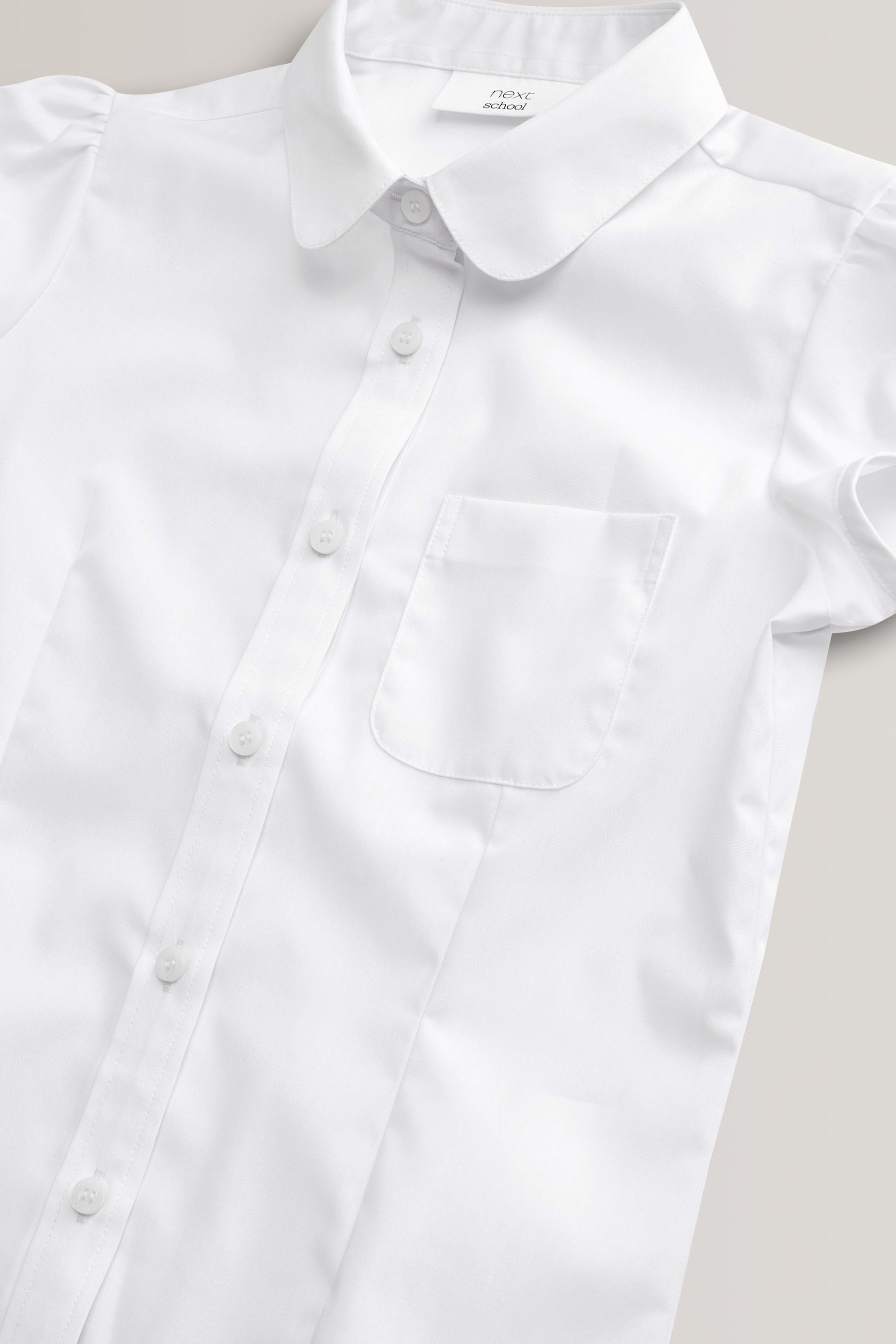 White Puff Sleeve School Blouse (3-16yrs)