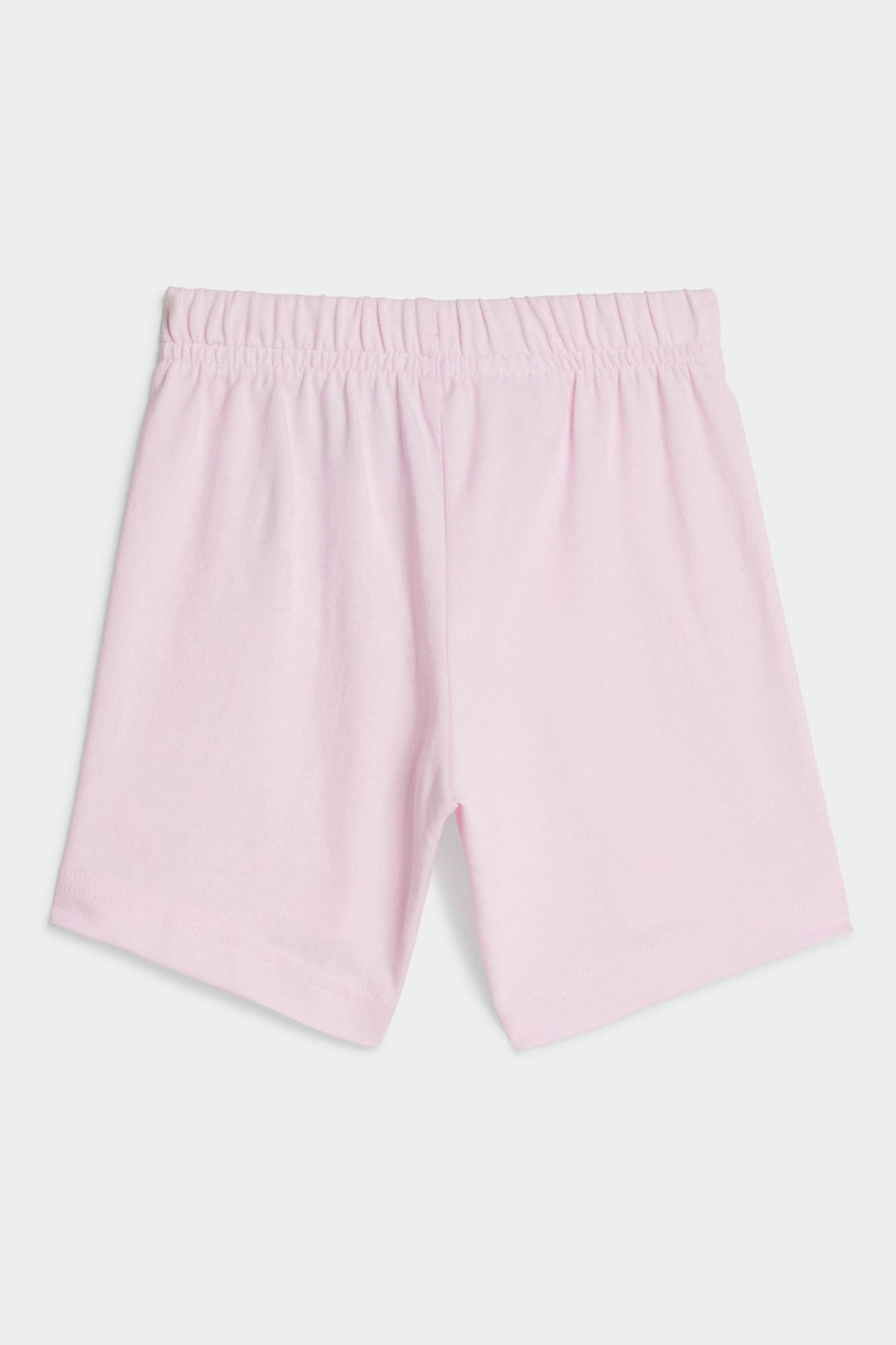 Pink/Yellow adidas Sportswear Essentials Organic Cotton T-Shirt And Shorts Set