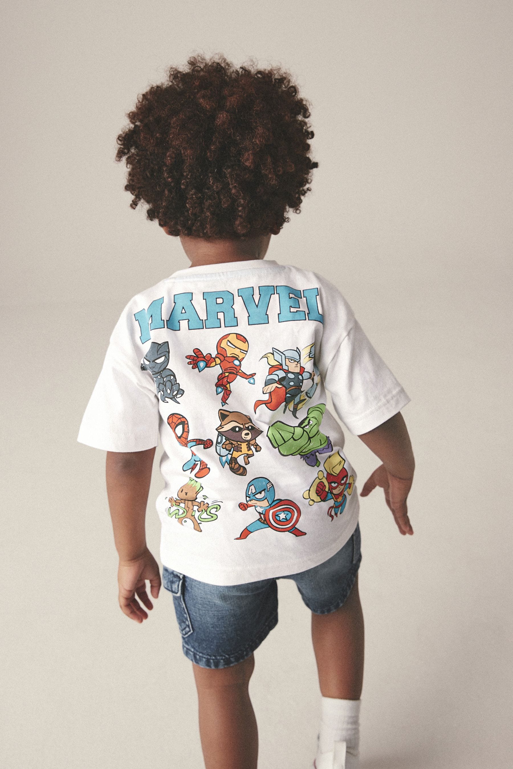 White Marvel Short Sleeve T-Shirt (9mths-8yrs)