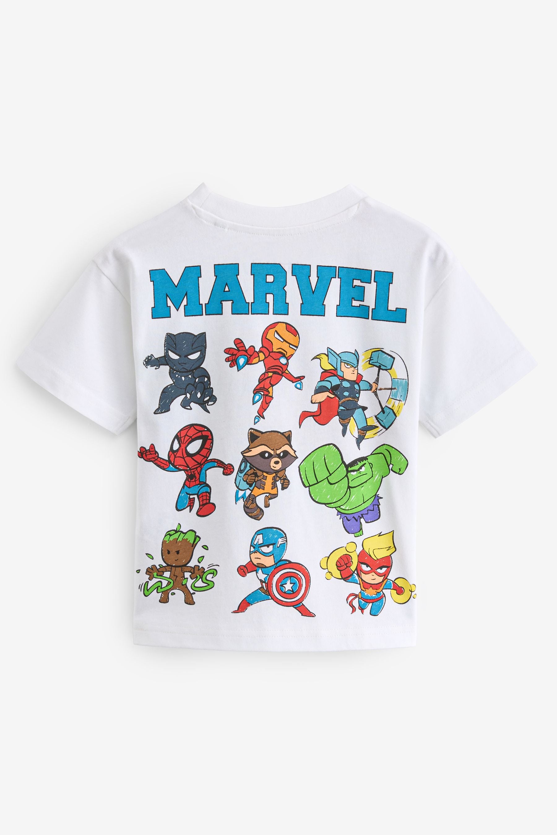 White Marvel Short Sleeve T-Shirt (9mths-8yrs)