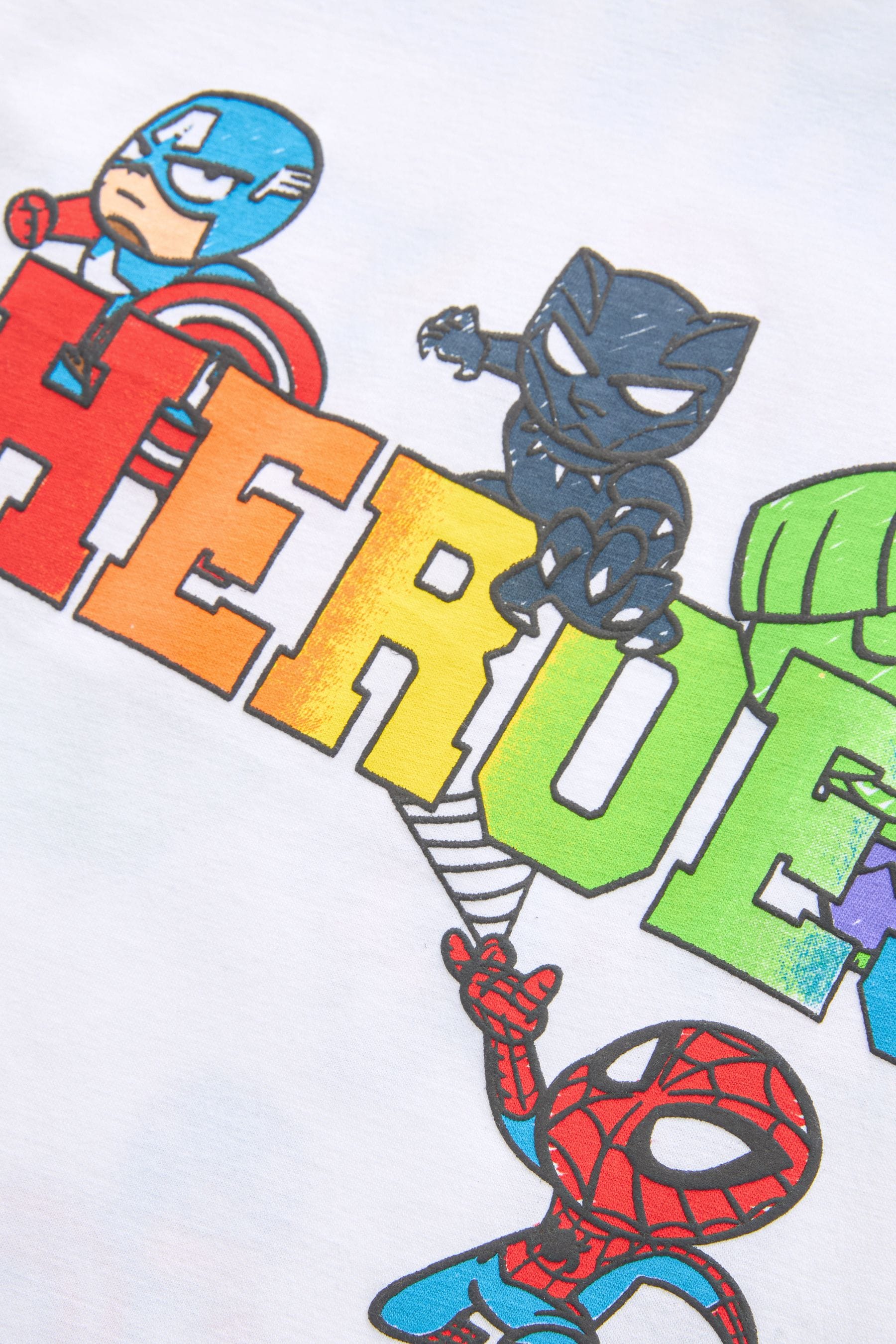 White 100% Cotton Marvel Short Sleeve T-Shirt (9mths-8yrs)