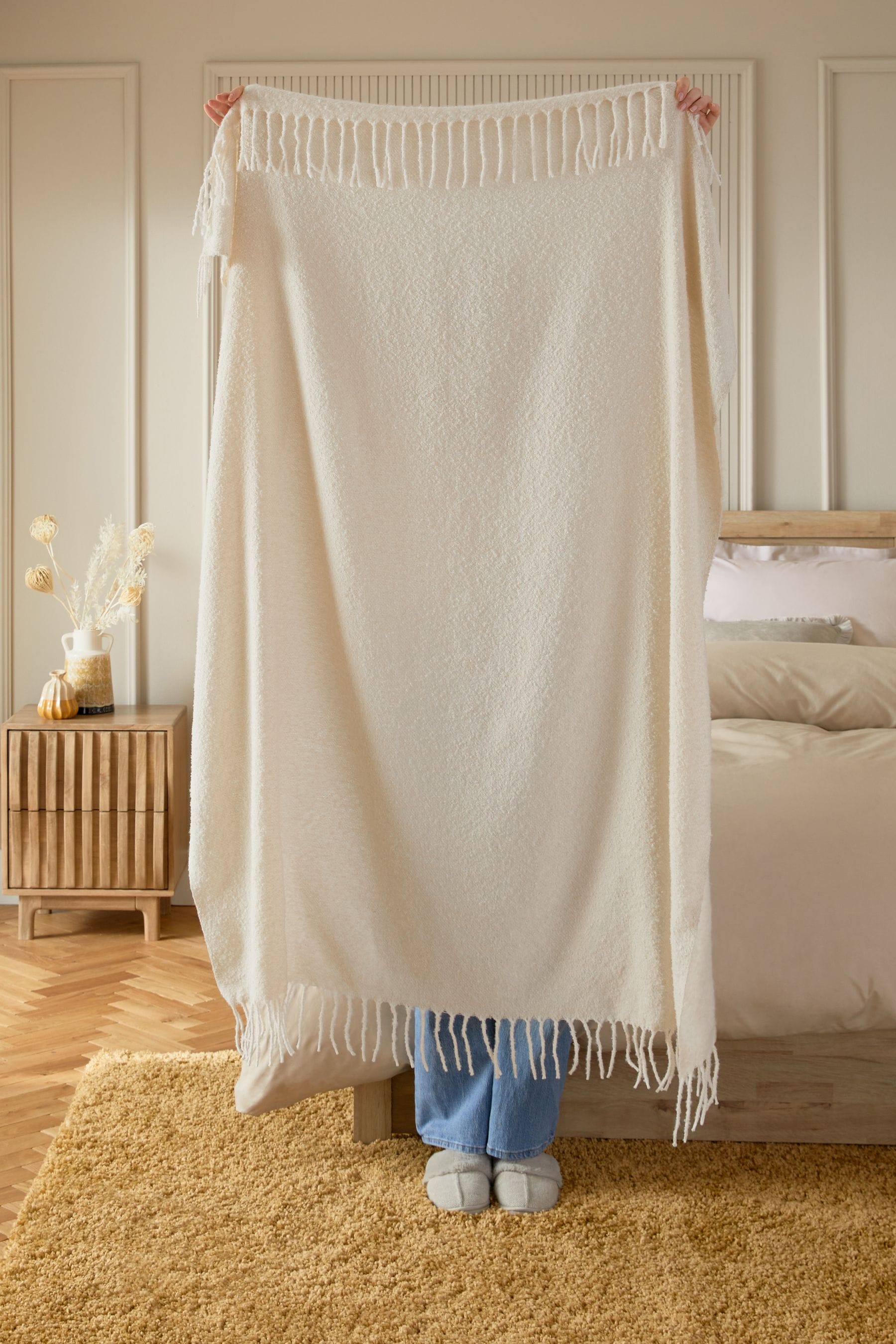 Natural Super Soft Ludlow Throw