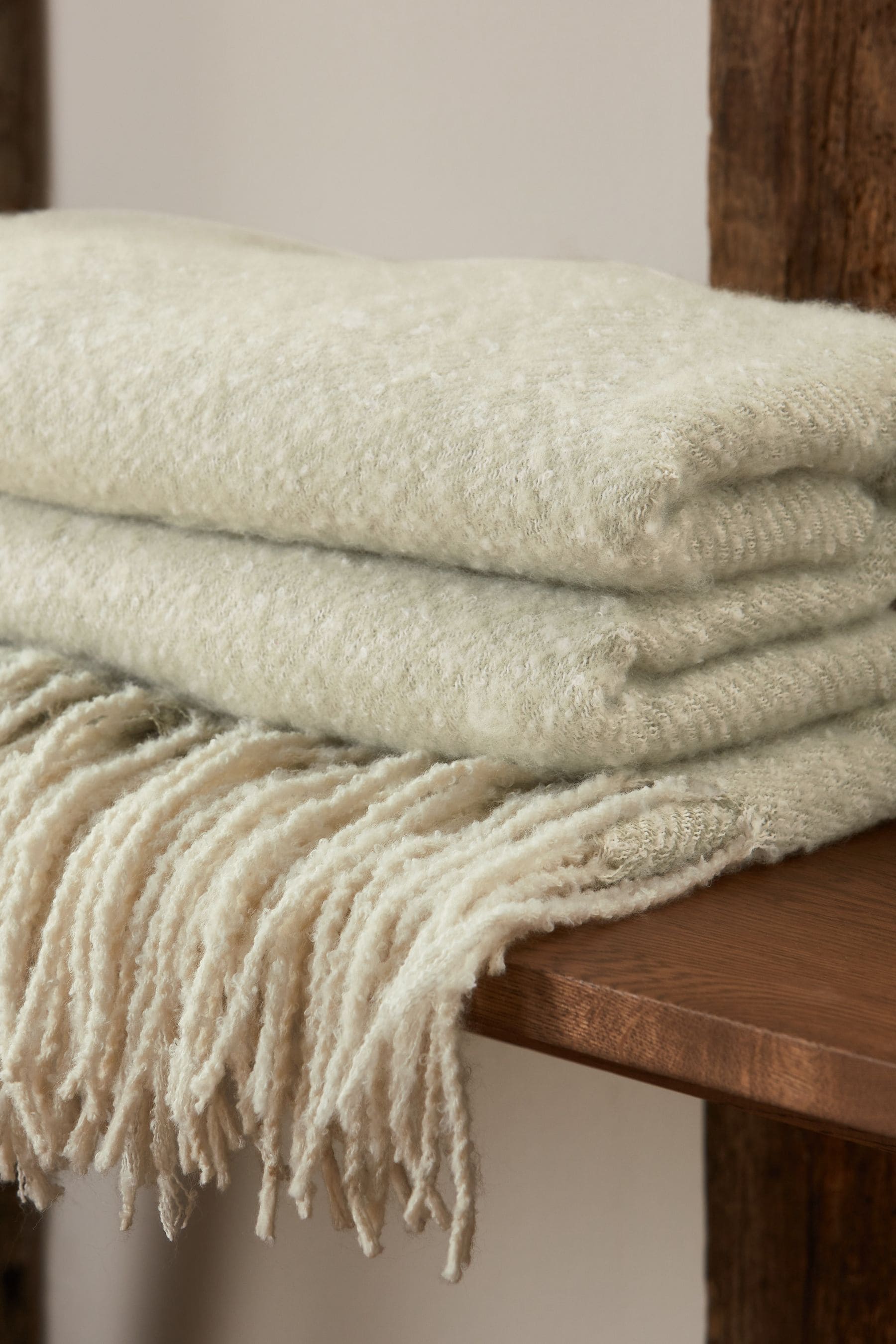 Sage Green Super Soft Ludlow Throw