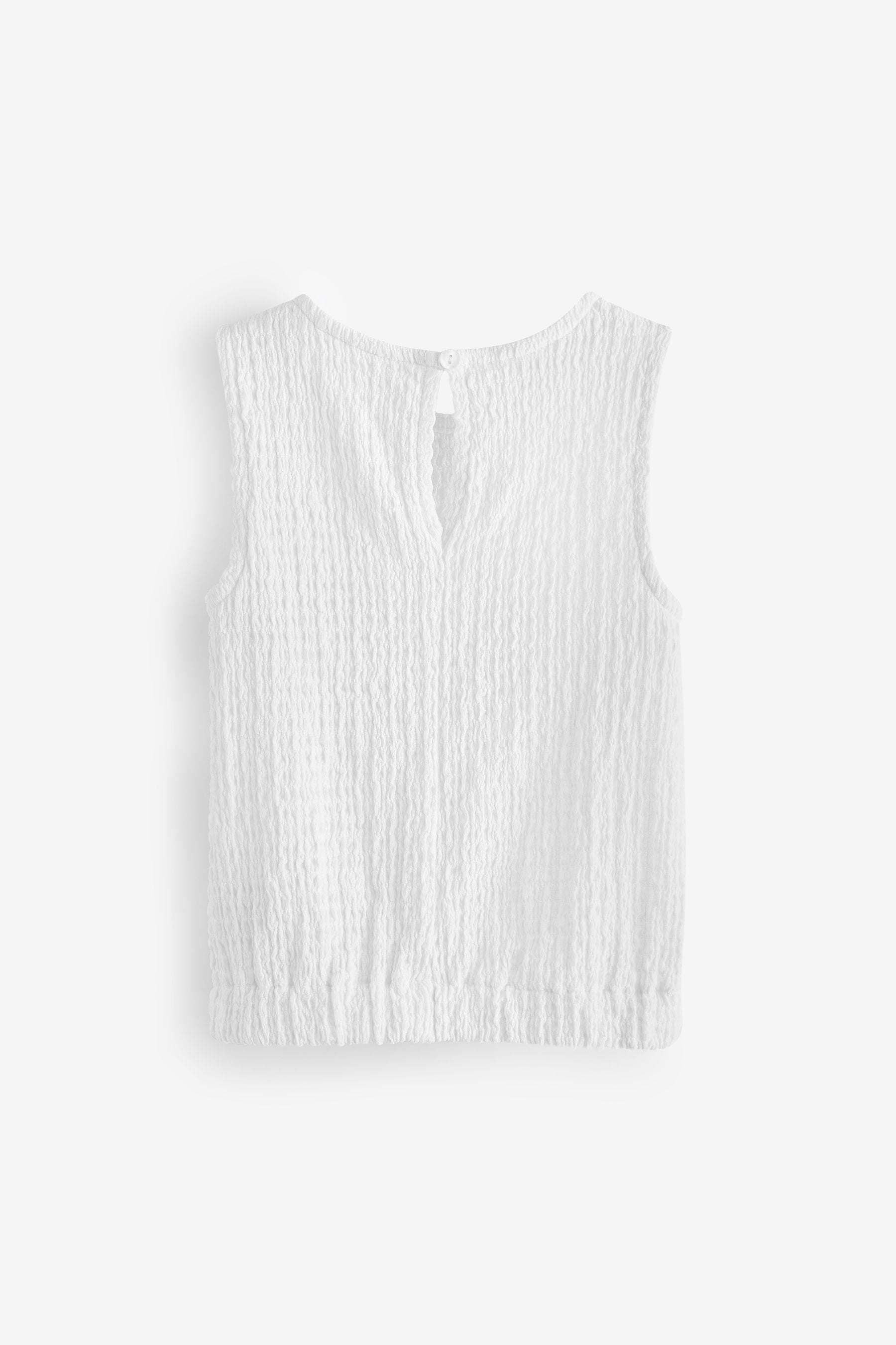 White Textured Vest (3-16yrs)