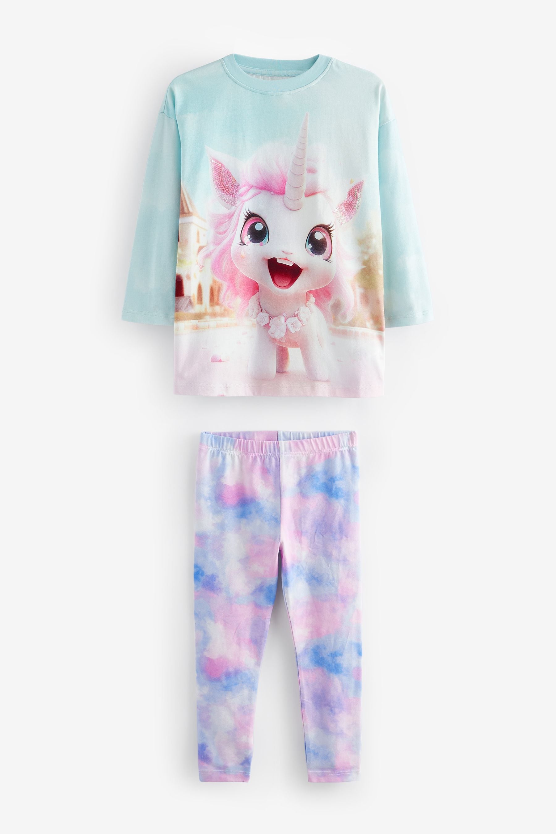 Unicorn Legging Pyjamas 2 Pack (3-12yrs)