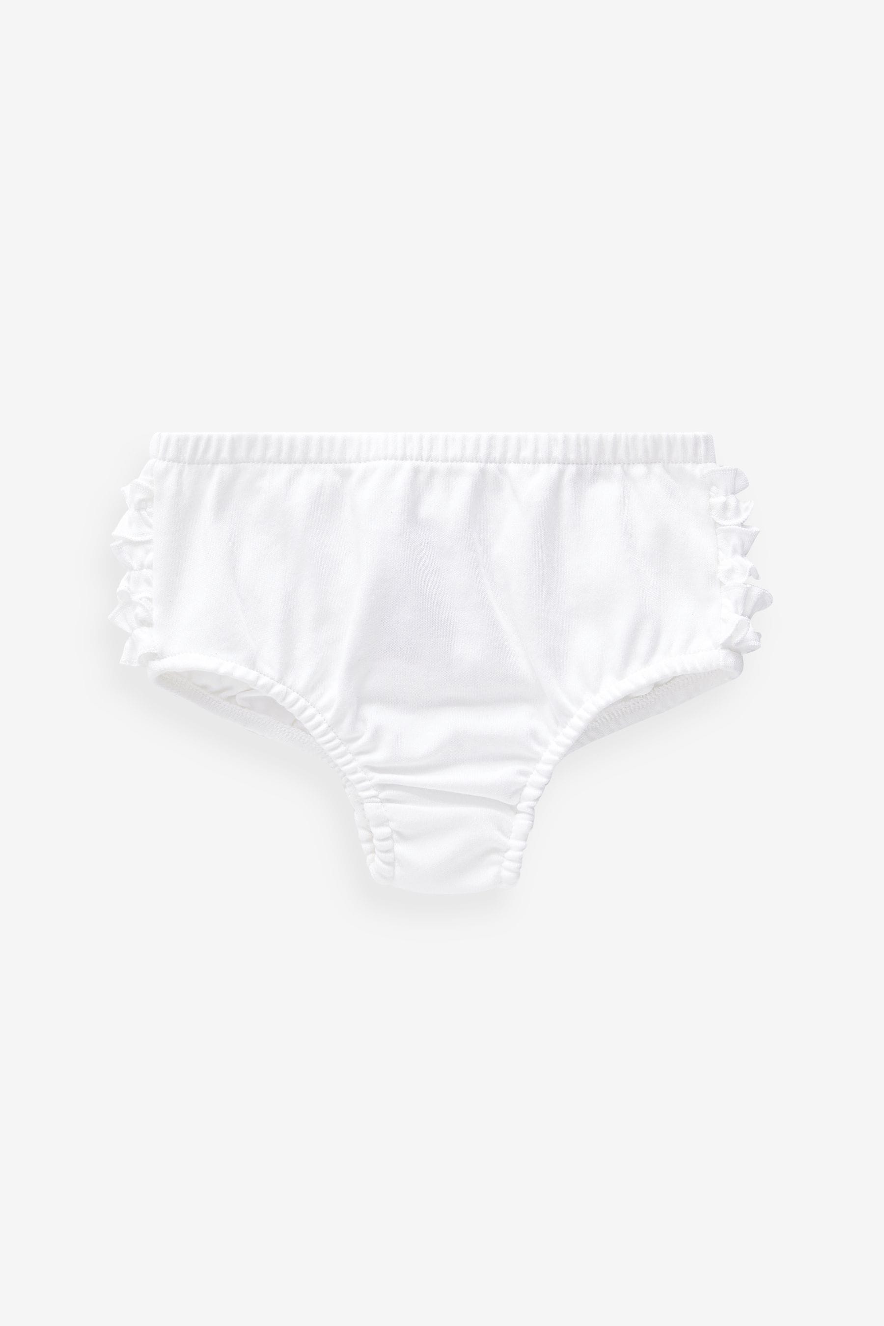 White 100% Cotton Baby Knickers 3 Pack (0mths-2yrs)