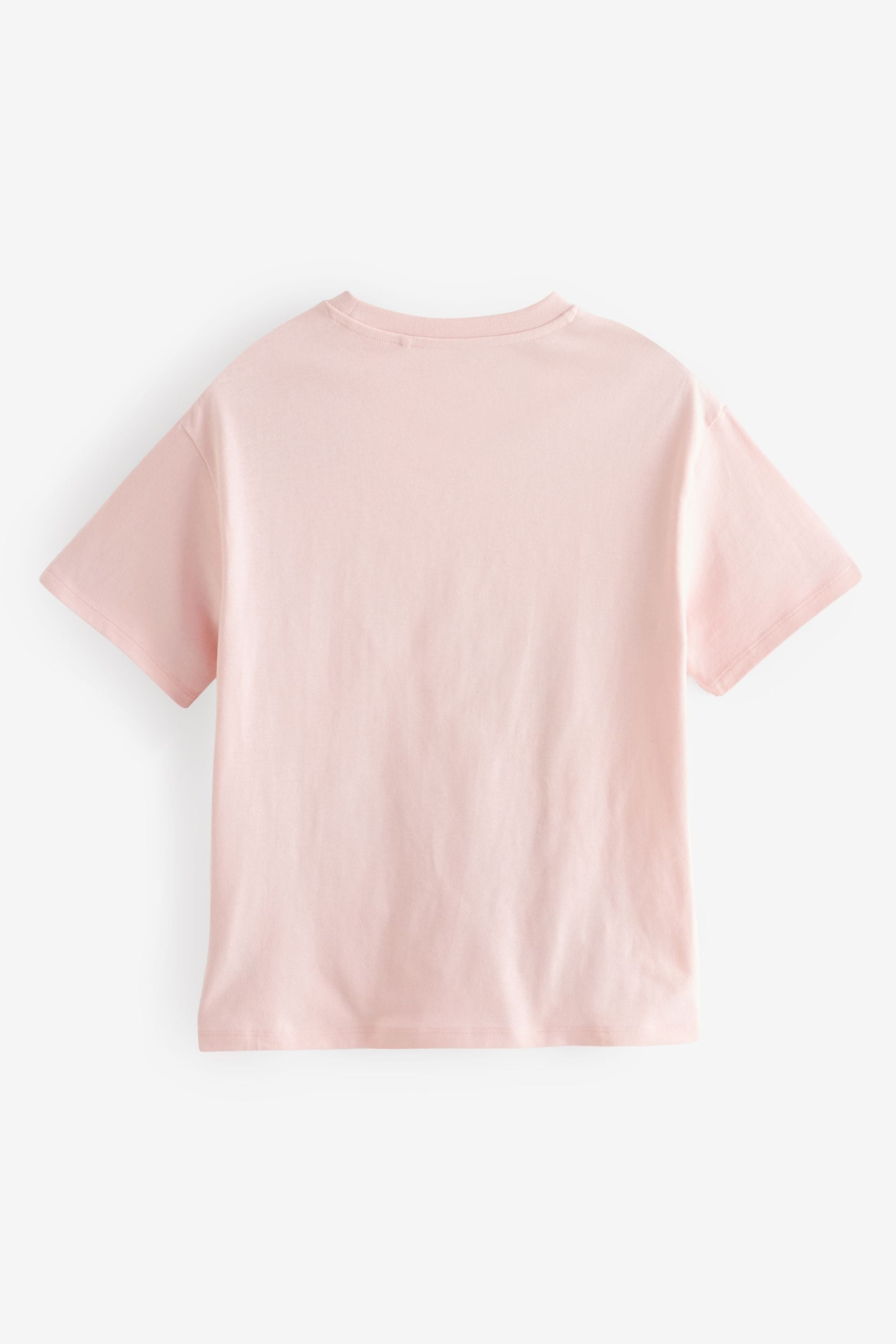 Pink Oversized Embellished Graphic T-Shirt (3-16yrs)