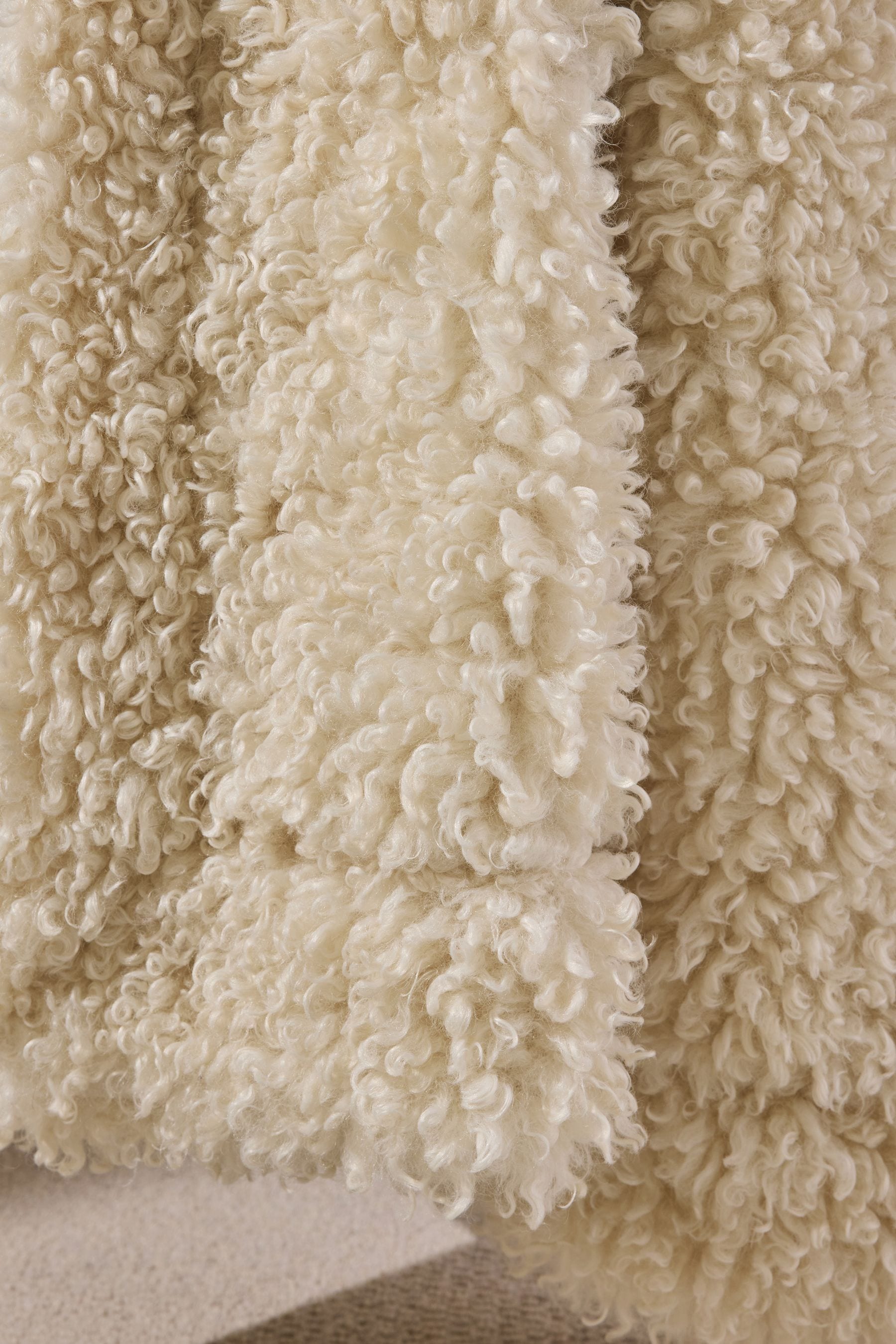 Ivory Alpine Faux Fur Throw