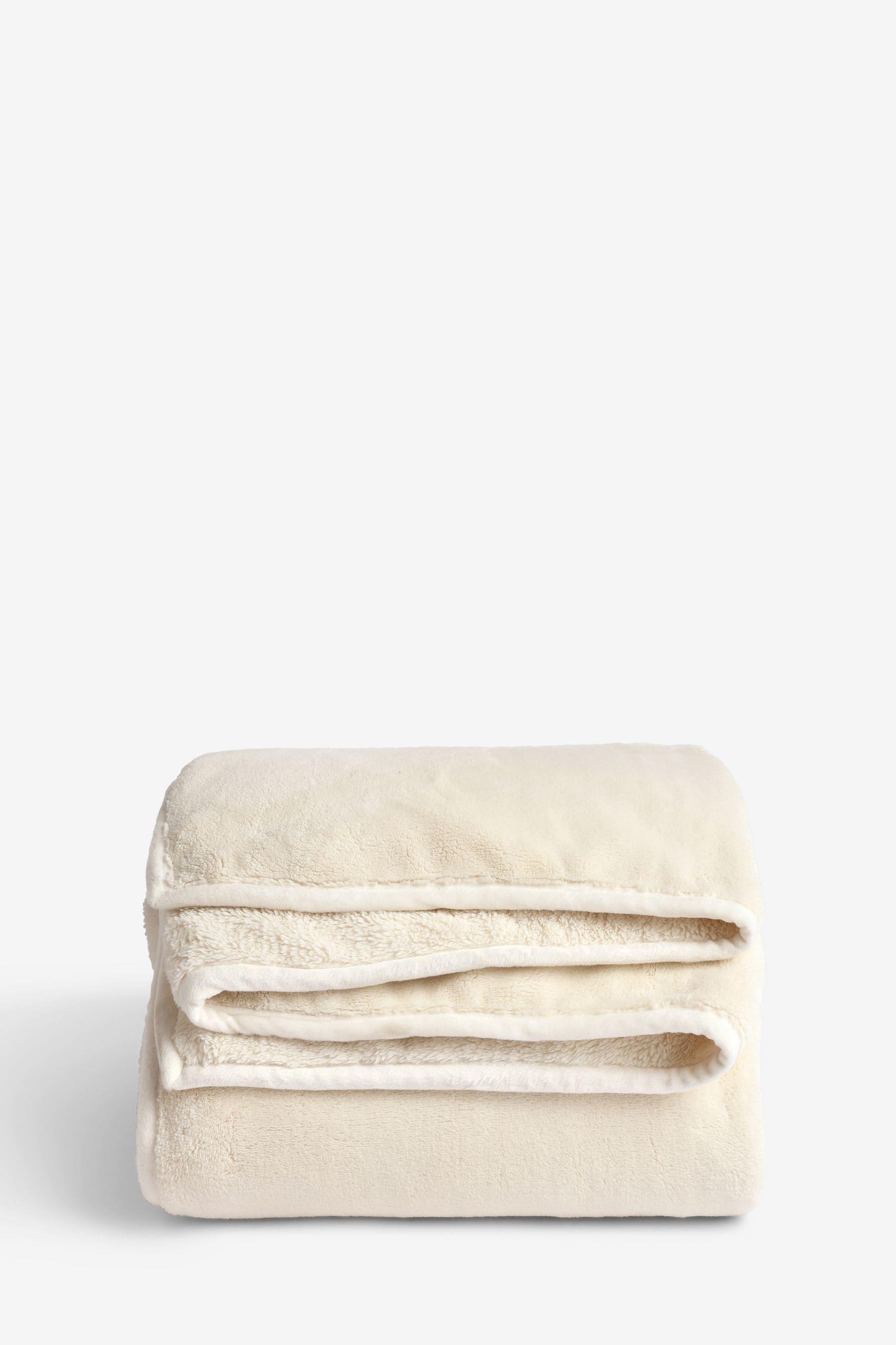 Ivory Marshmallow Soft Fleece Throw