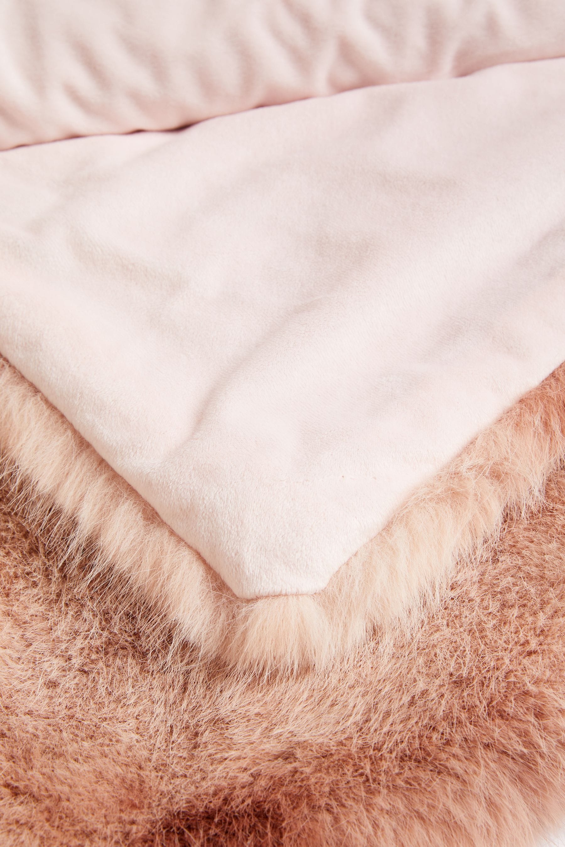 Pink Loulou Faux Fur Throw