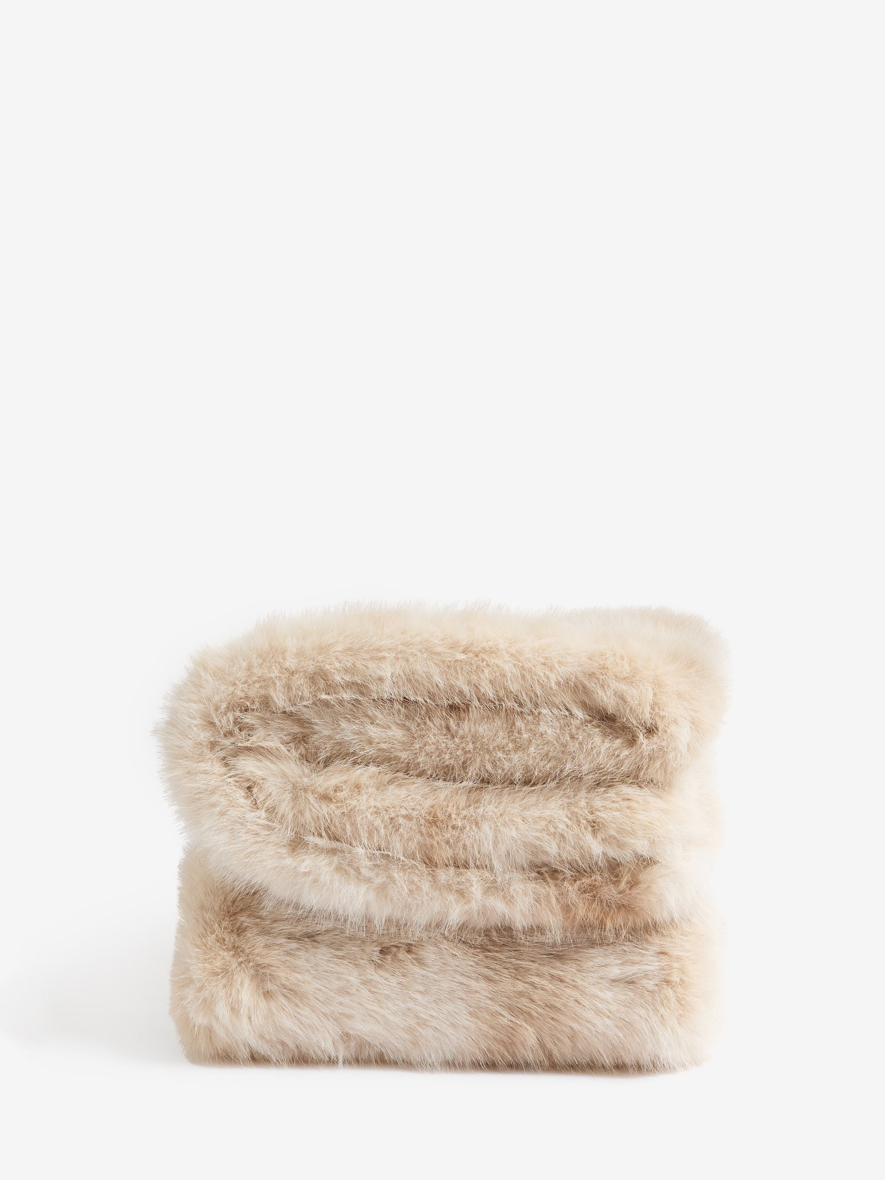 Mink Brown Loulou Faux Fur Throw