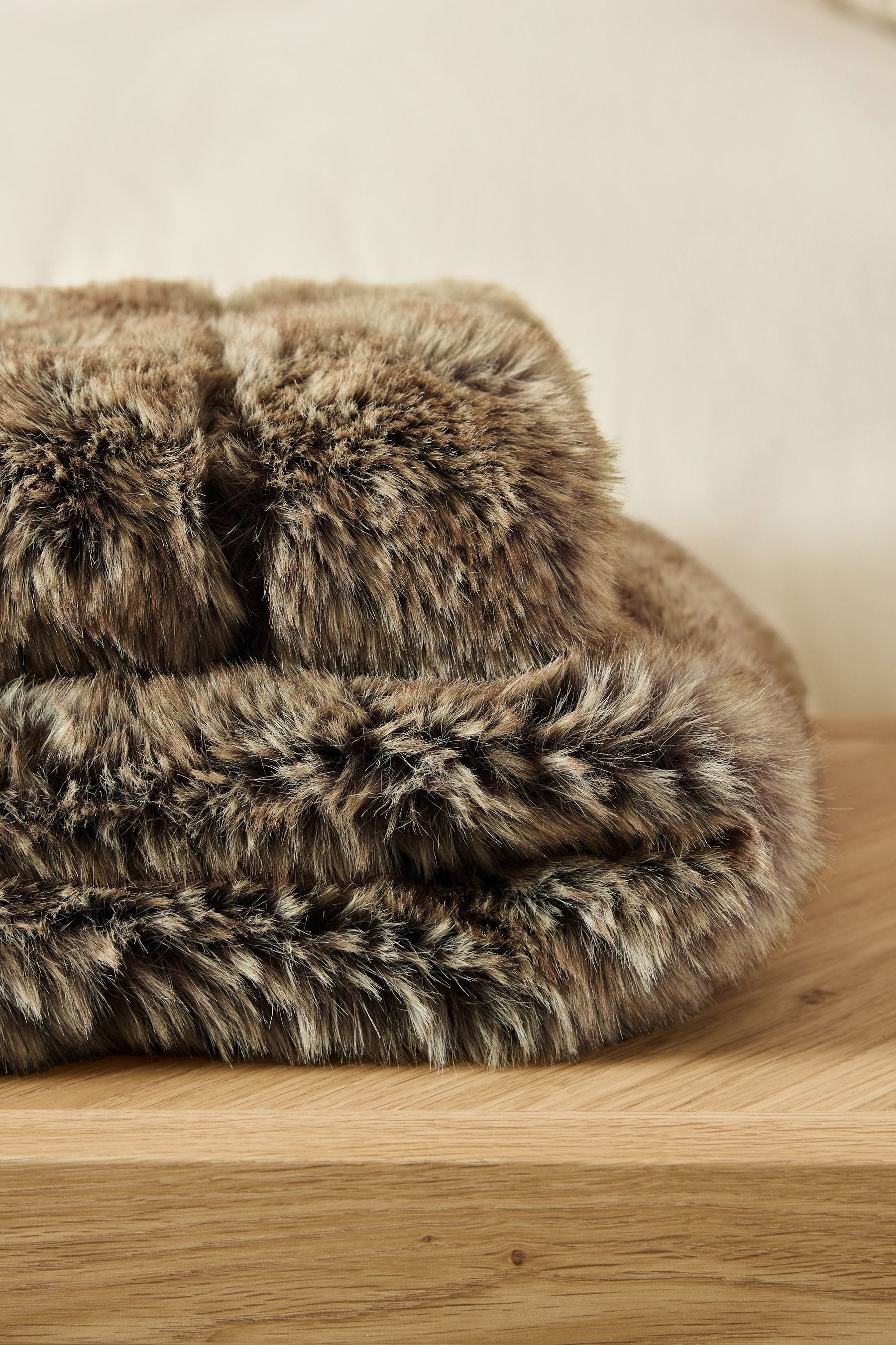 Brown Bear Faux Fur Throw