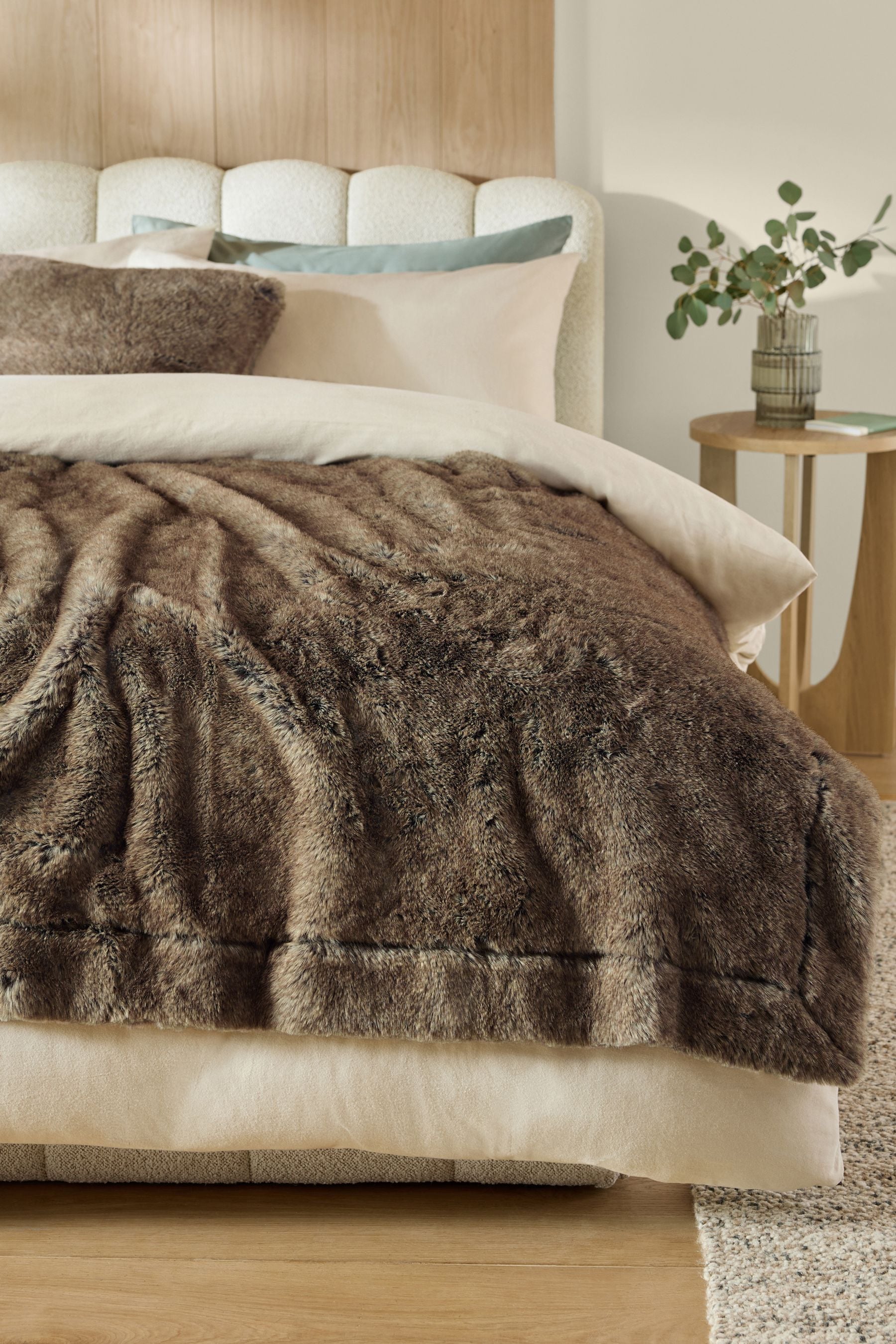 Brown Bear Faux Fur Throw