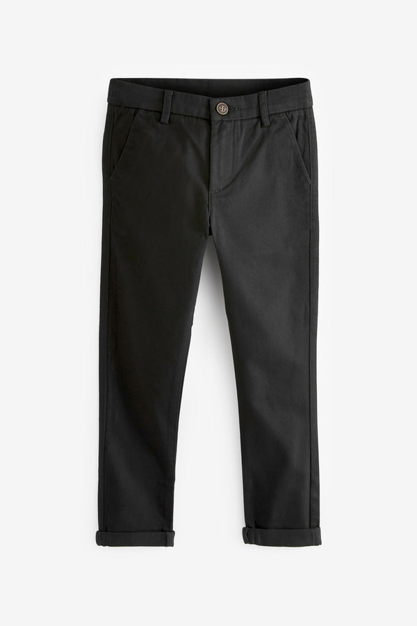 Black Skinny Fit Stretch Chino Trousers (3-17yrs)