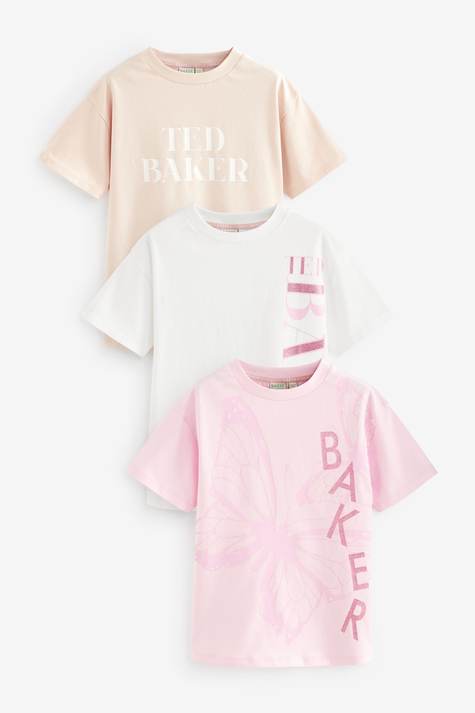 Baker by Ted Baker Multi Graphic Relaxed Fit T-Shirts 3 Pack