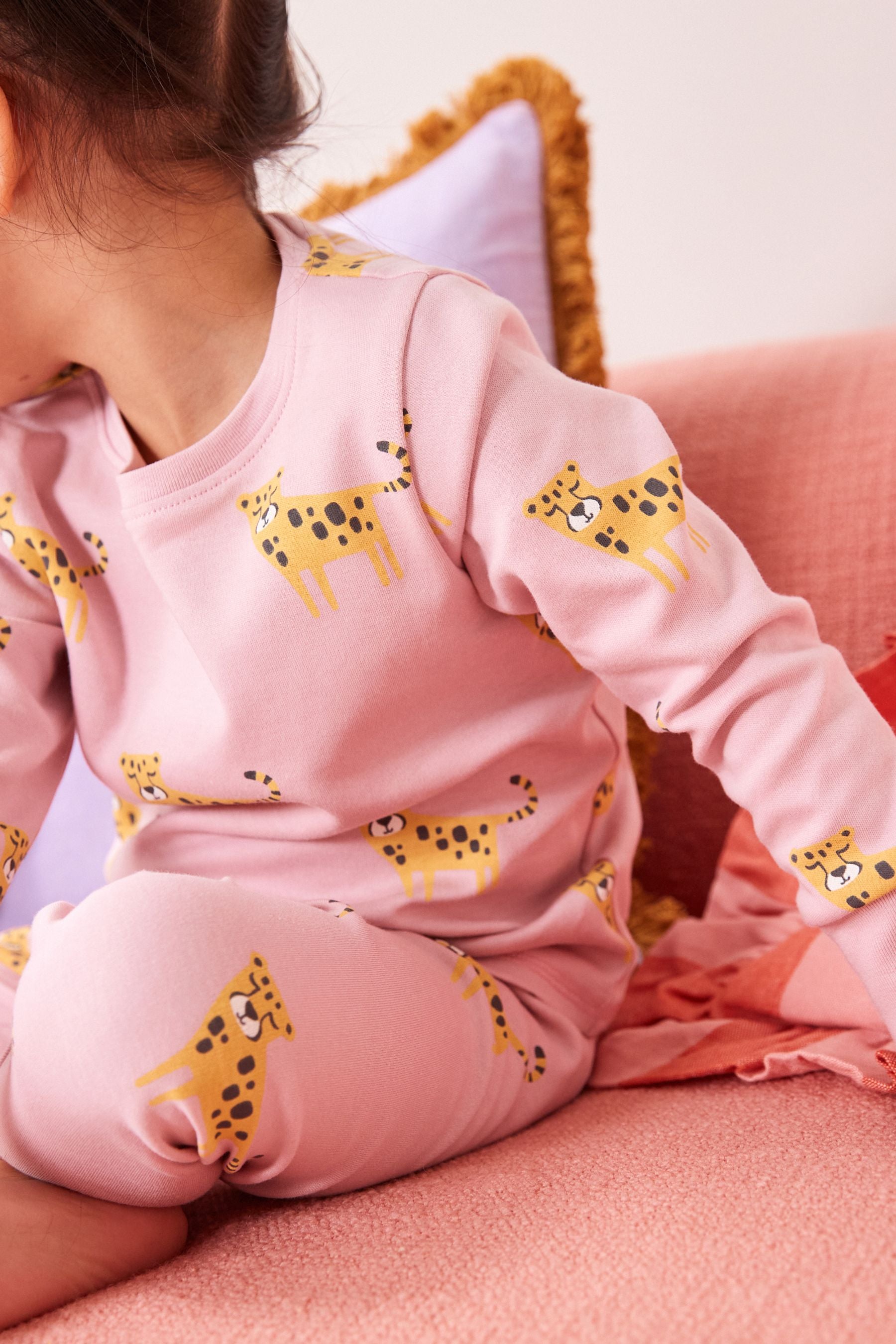 Multi Safari Animal Pyjamas 3 Pack (9mths-8yrs)