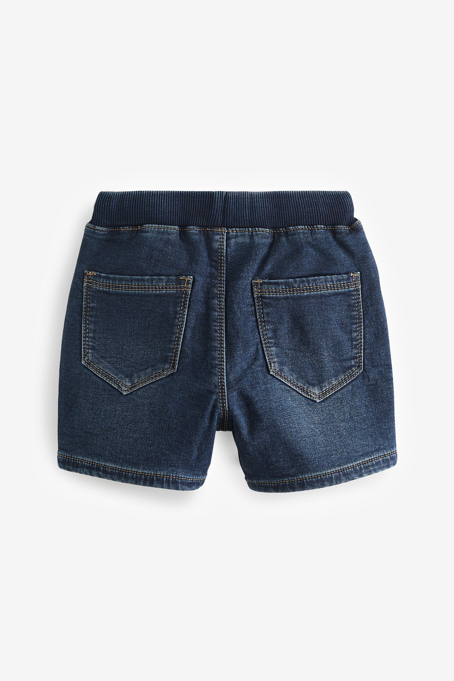 Dark Wash Jersey Denim Pull-On Shorts (3mths-7yrs)