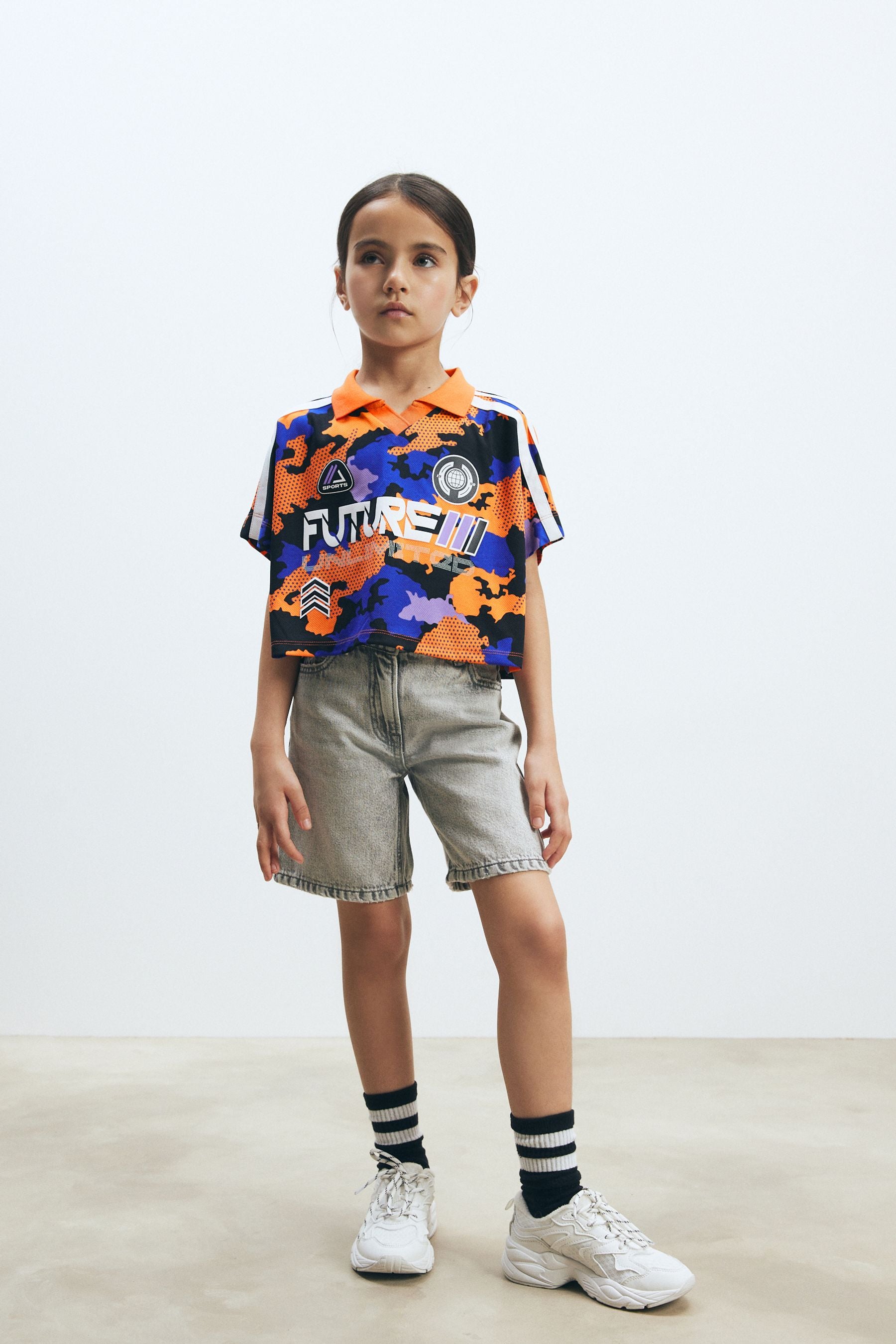 Purple/Orange Football Top (3-12yrs)