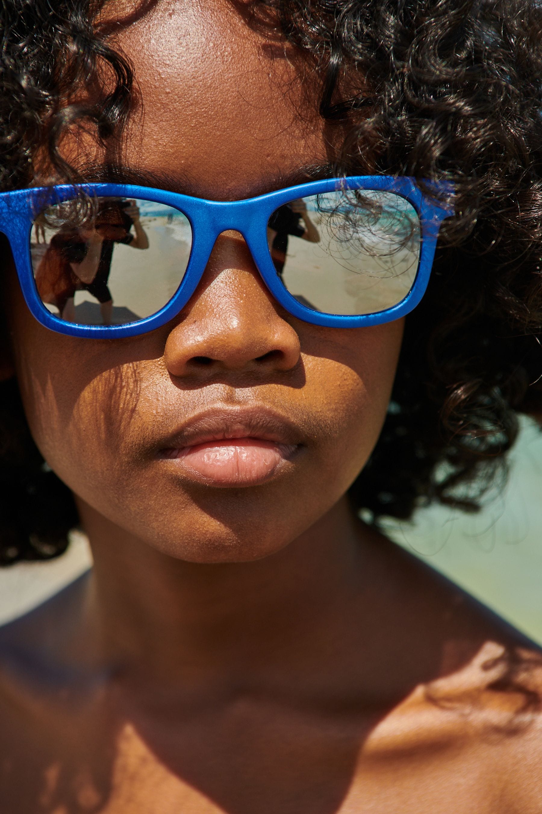 Blue Preppy Style Sunglasses