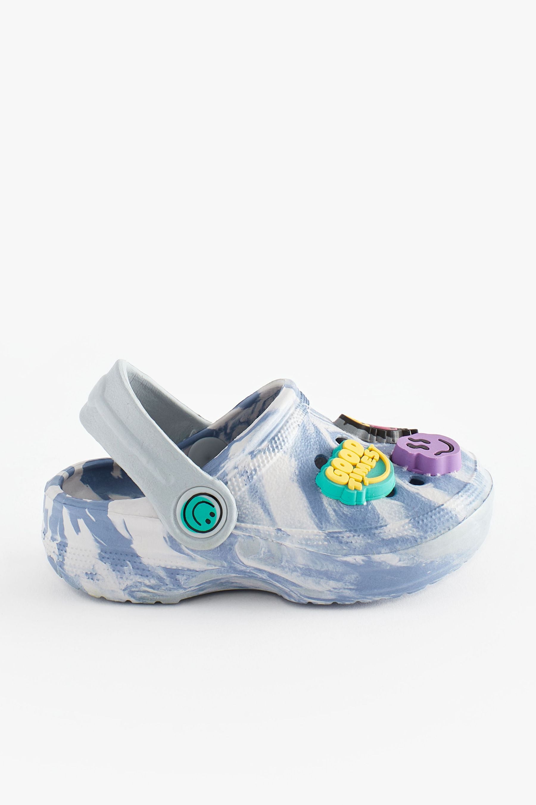 Grey Marble Smile Clogs