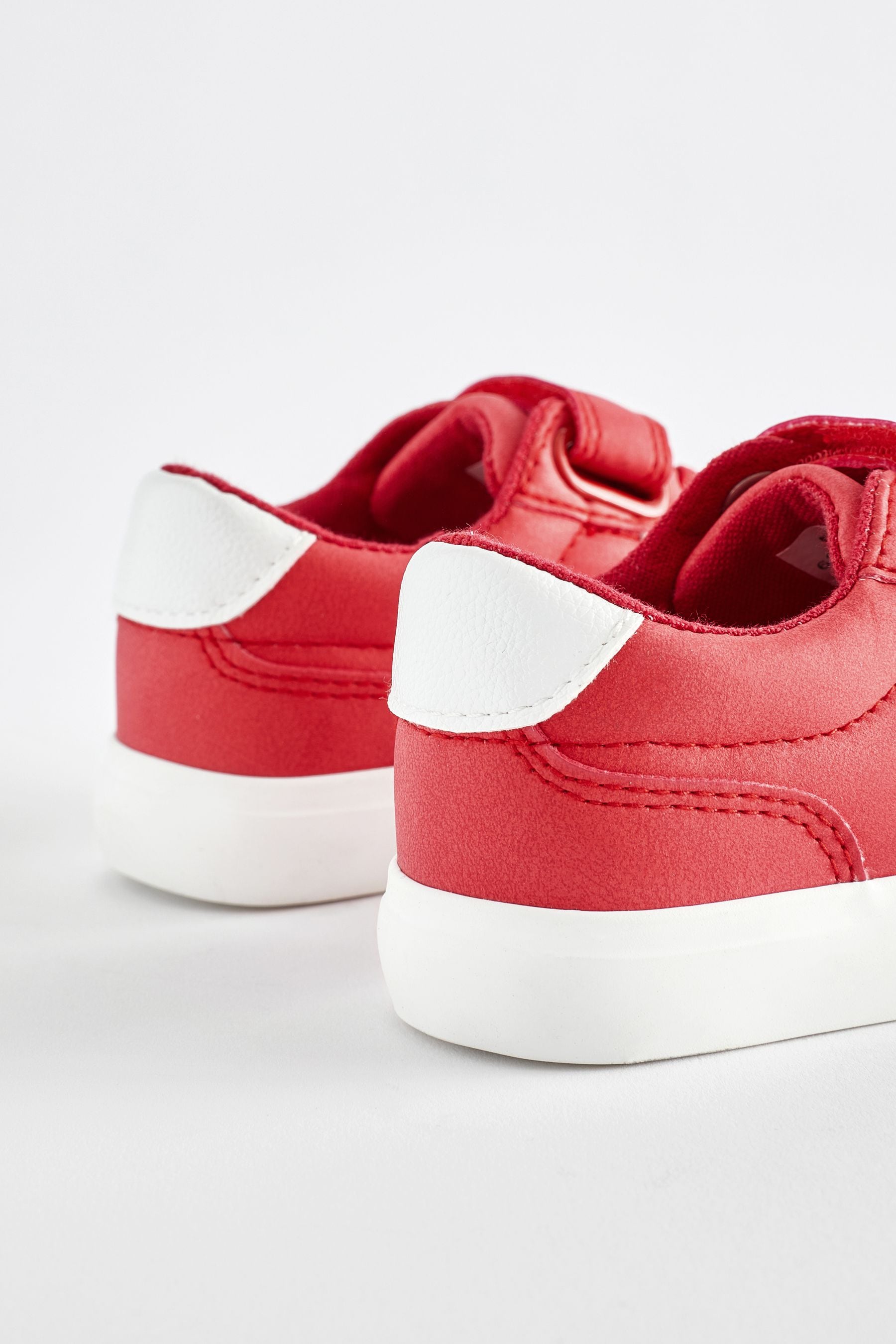 Red Standard Fit (F) Touch Fastening Chevron Trainers