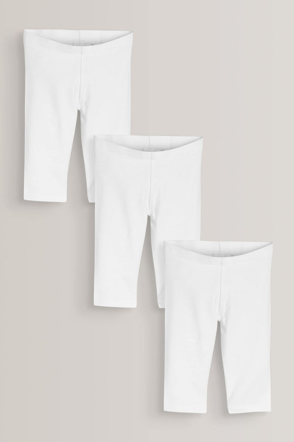 White 3 Pack Cropped Leggings (3-16yrs)