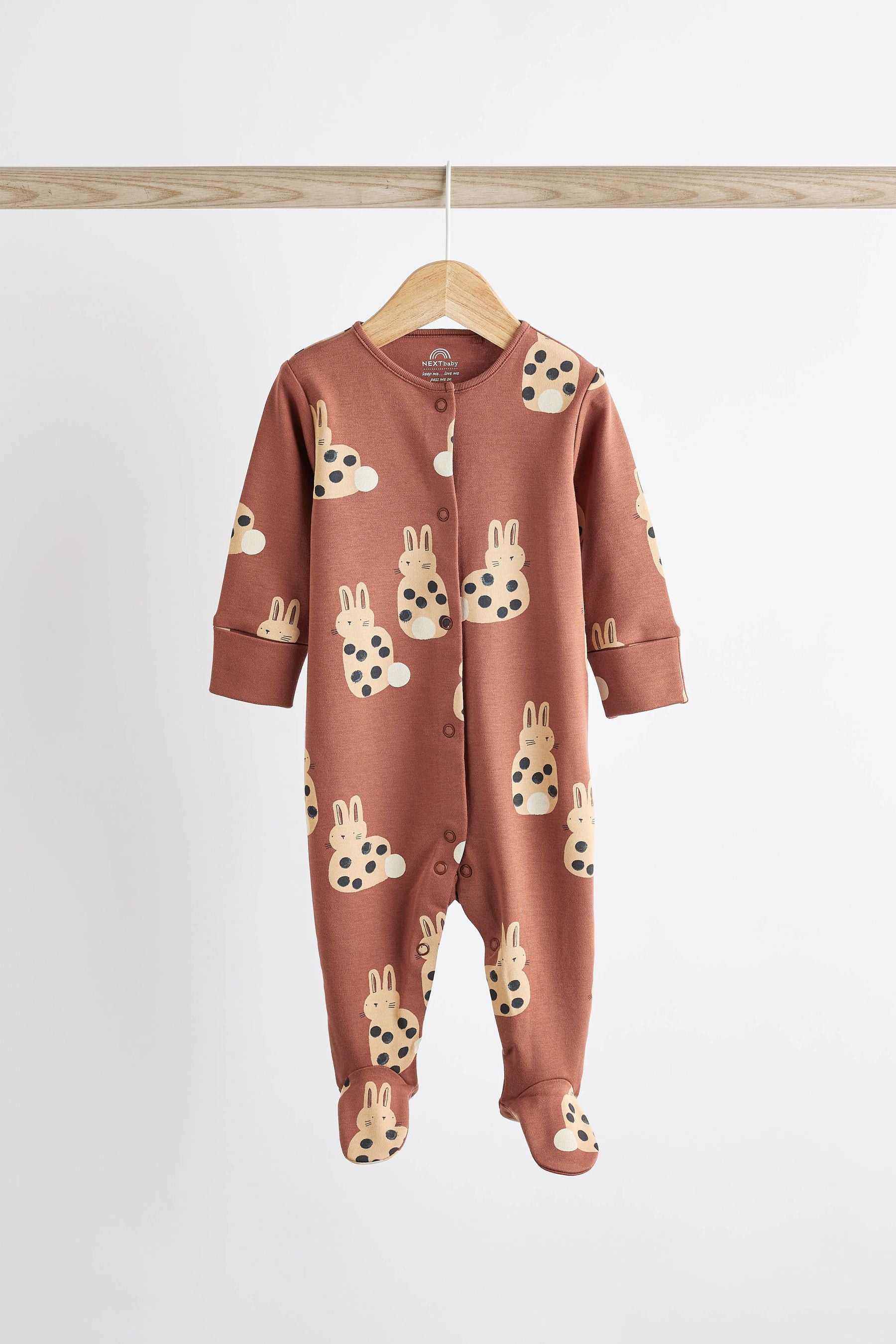 Orange Baby Character Sleepsuits 3 Pack (0-3yrs)