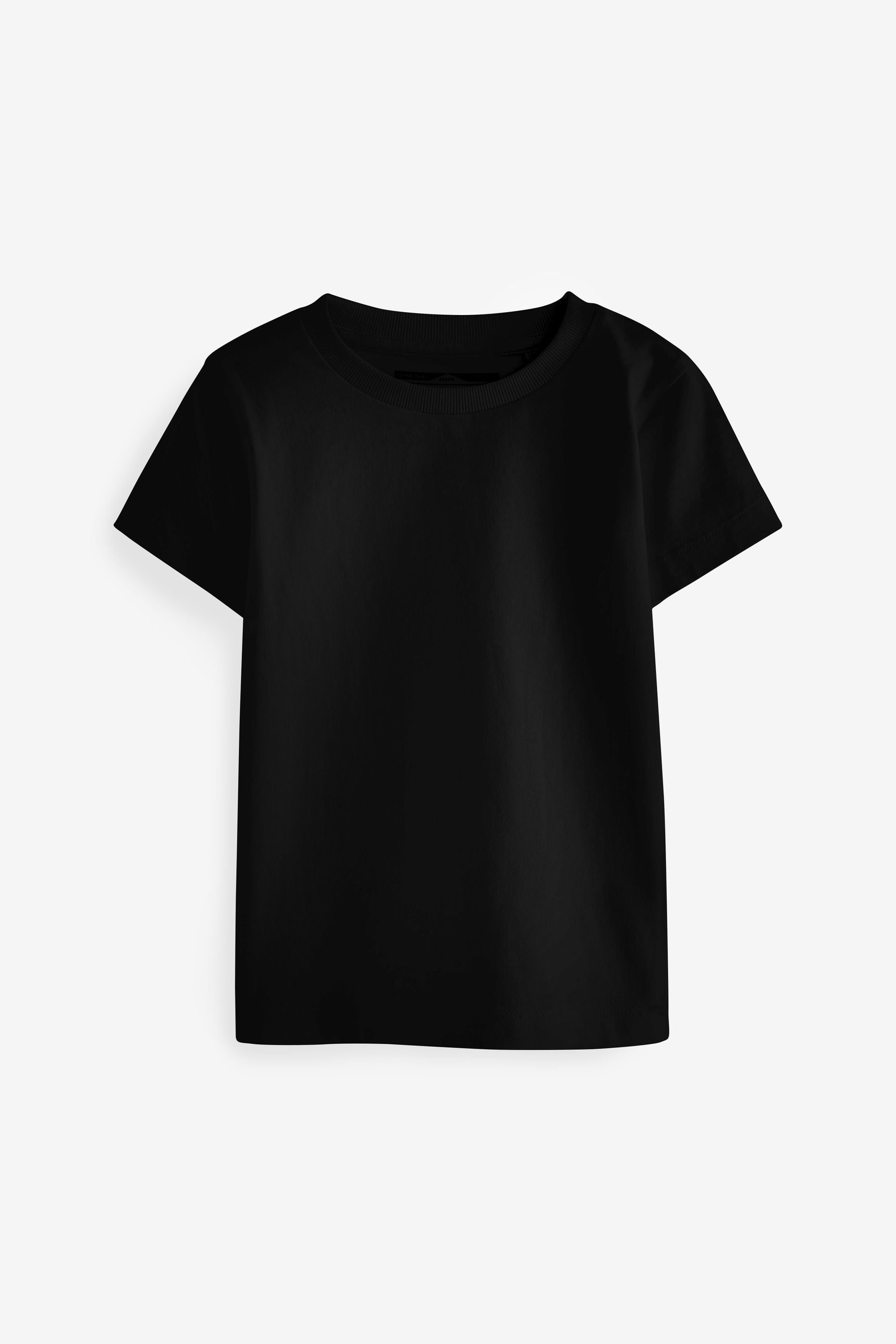 Black 2 Pack 100% Cotton Short Sleeve T-Shirts (3mths-7yrs)