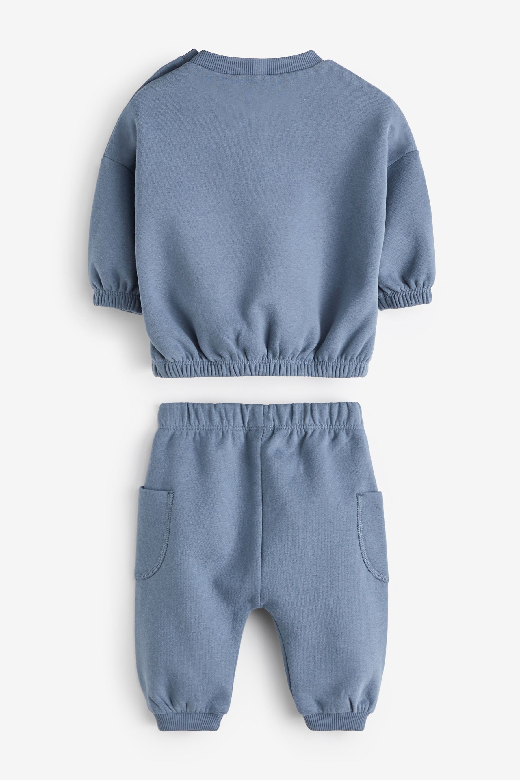 Blue Cosy Baby Sweatshirt And Joggers 2 Piece Set