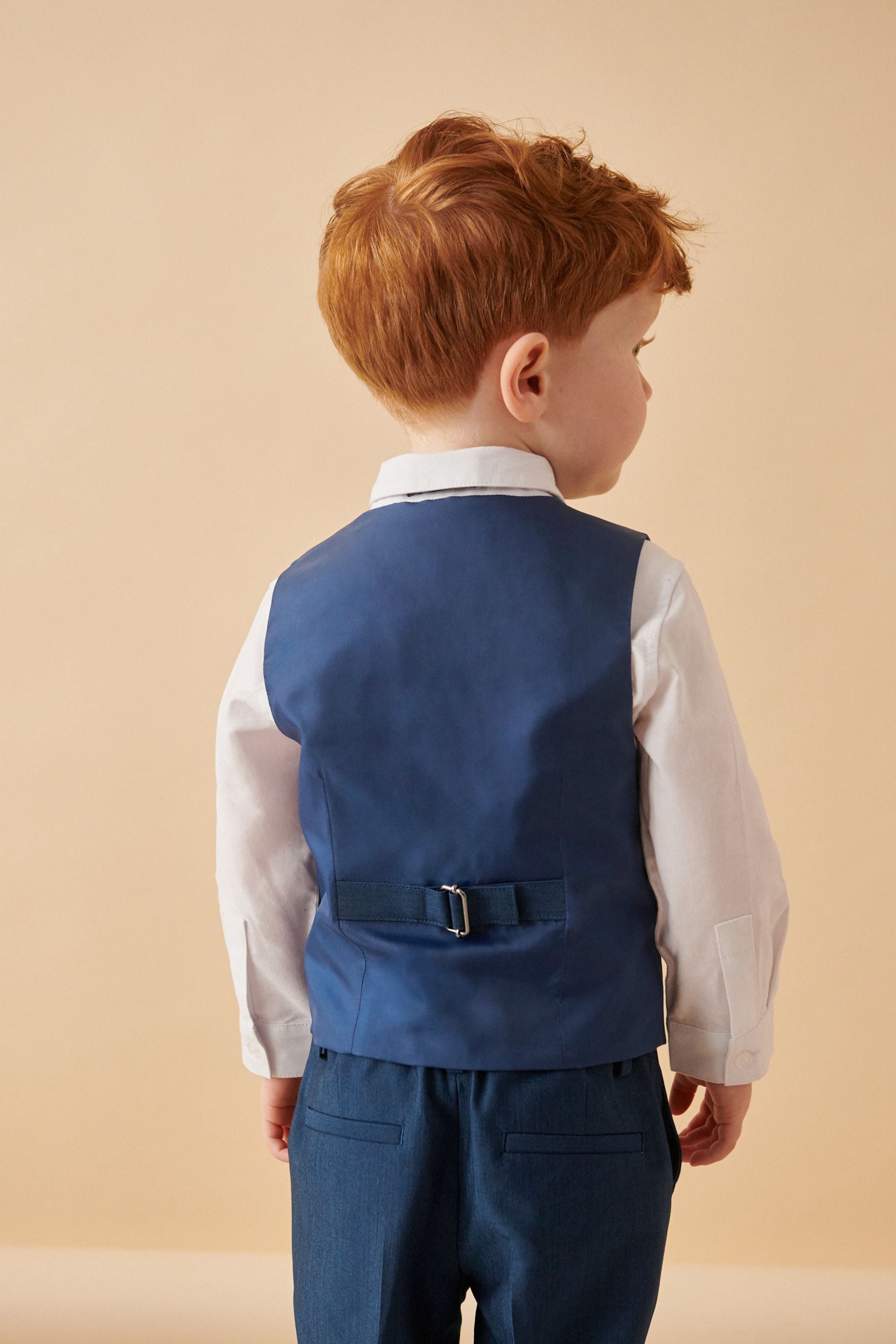 Blue Waistcoat, Shirt, Trousers & Bowtie Set (3mths-9yrs)