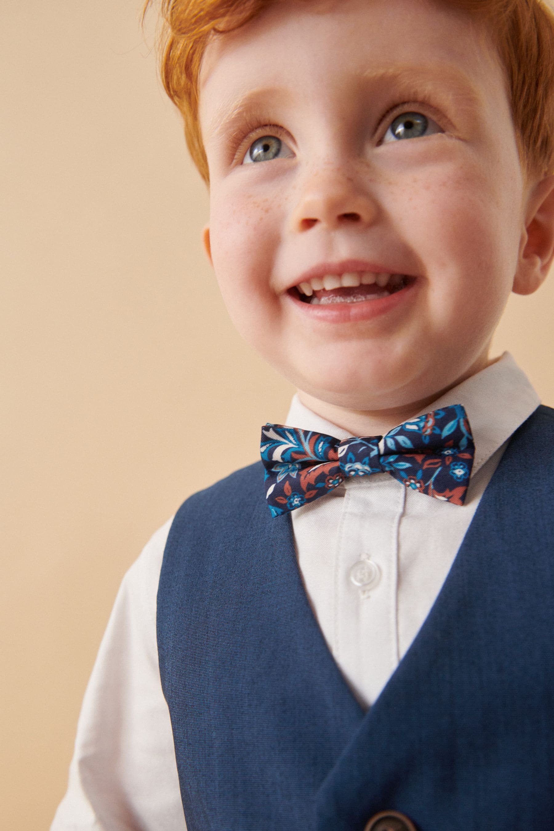 Blue Waistcoat, Shirt, Trousers & Bowtie Set (3mths-9yrs)