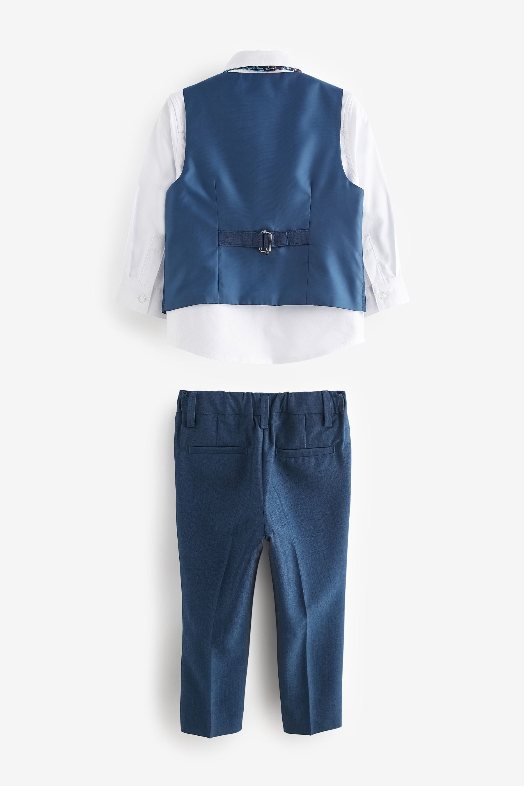 Blue Waistcoat, Shirt, Trousers & Bowtie Set (3mths-9yrs)