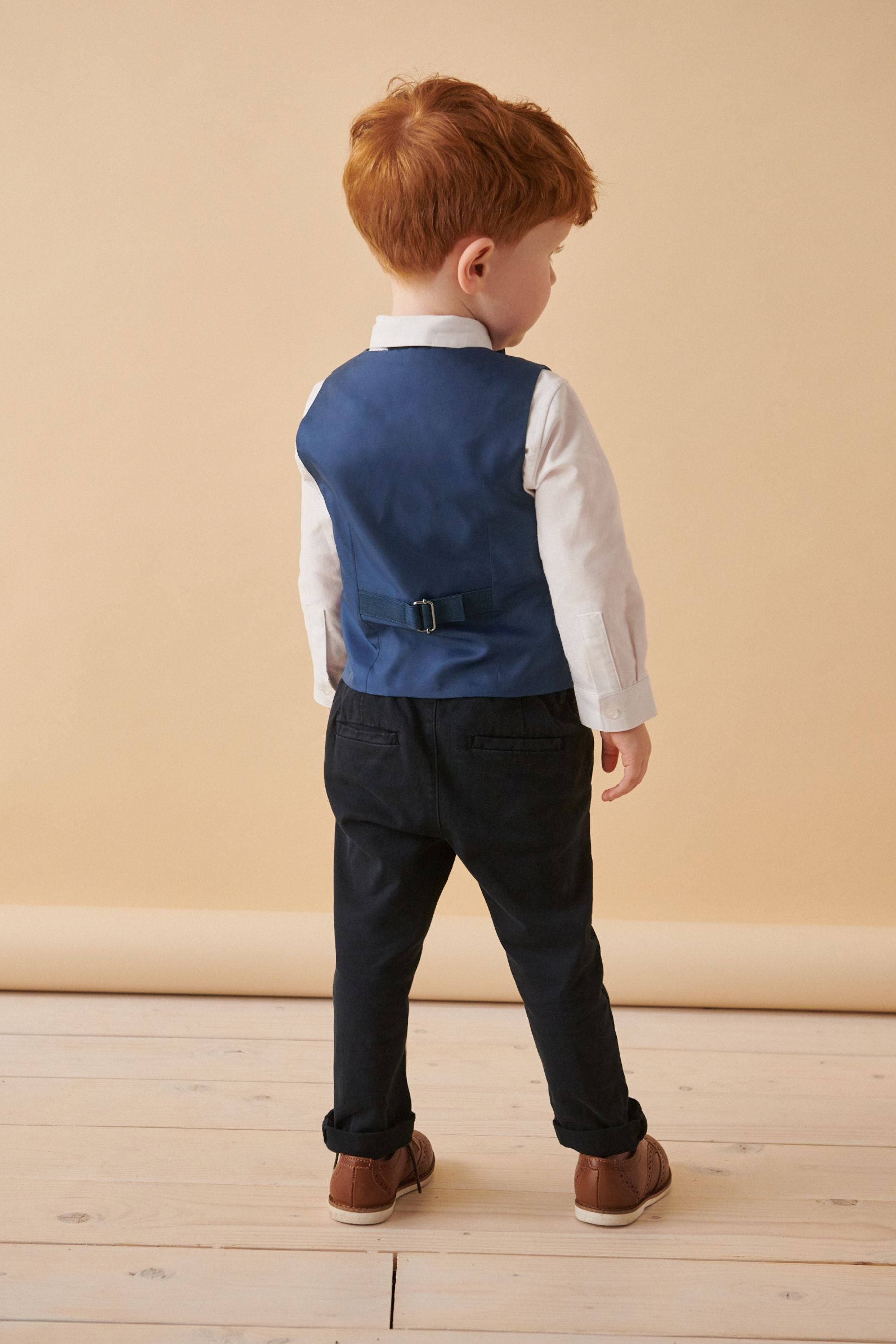 Blue Waistcoat, Shirt & Bowtie Set (3mths-9yrs)