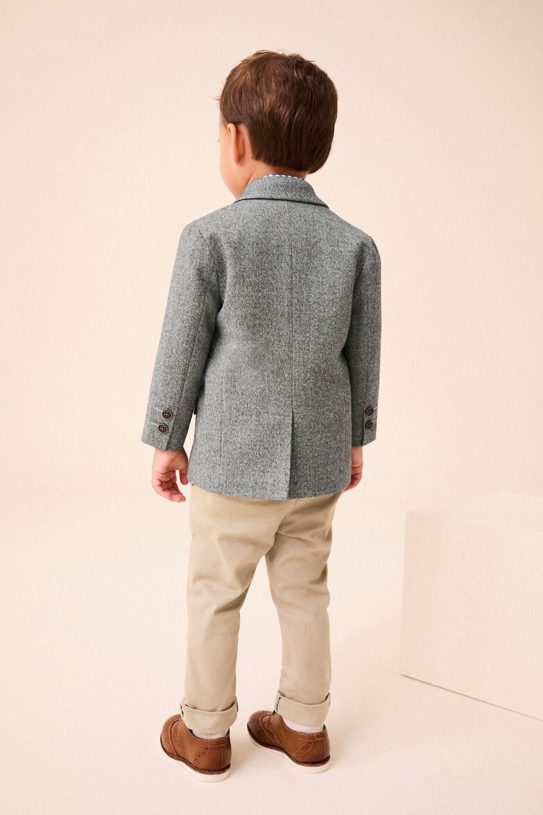 Grey Heritage Blazer, Shirt, Trousers & Bow Tie Set (3mths-9yrs)