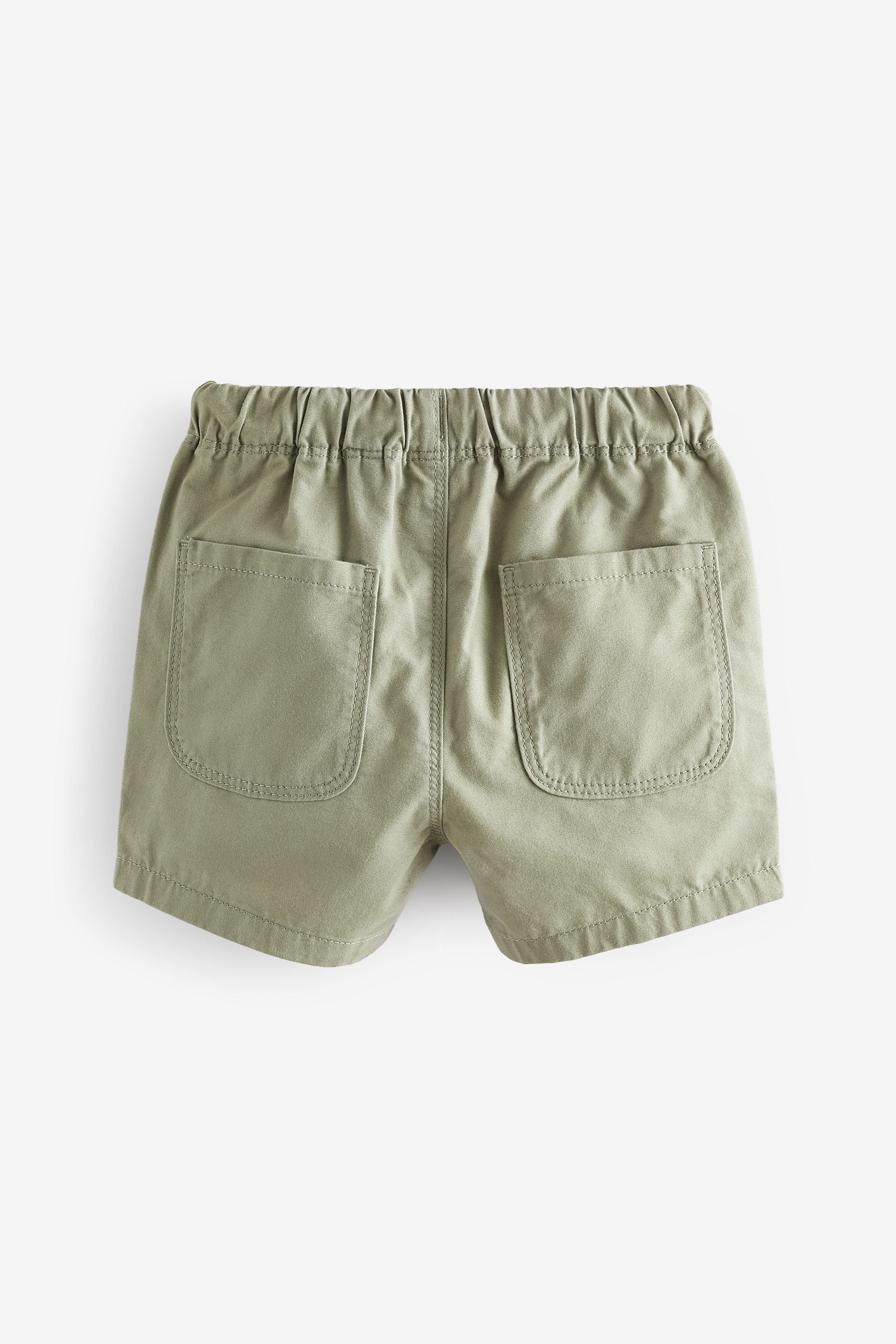 Sage/Chambray/White Pull-On 100% Cotton Shorts 3 Pack (3mths-7yrs)