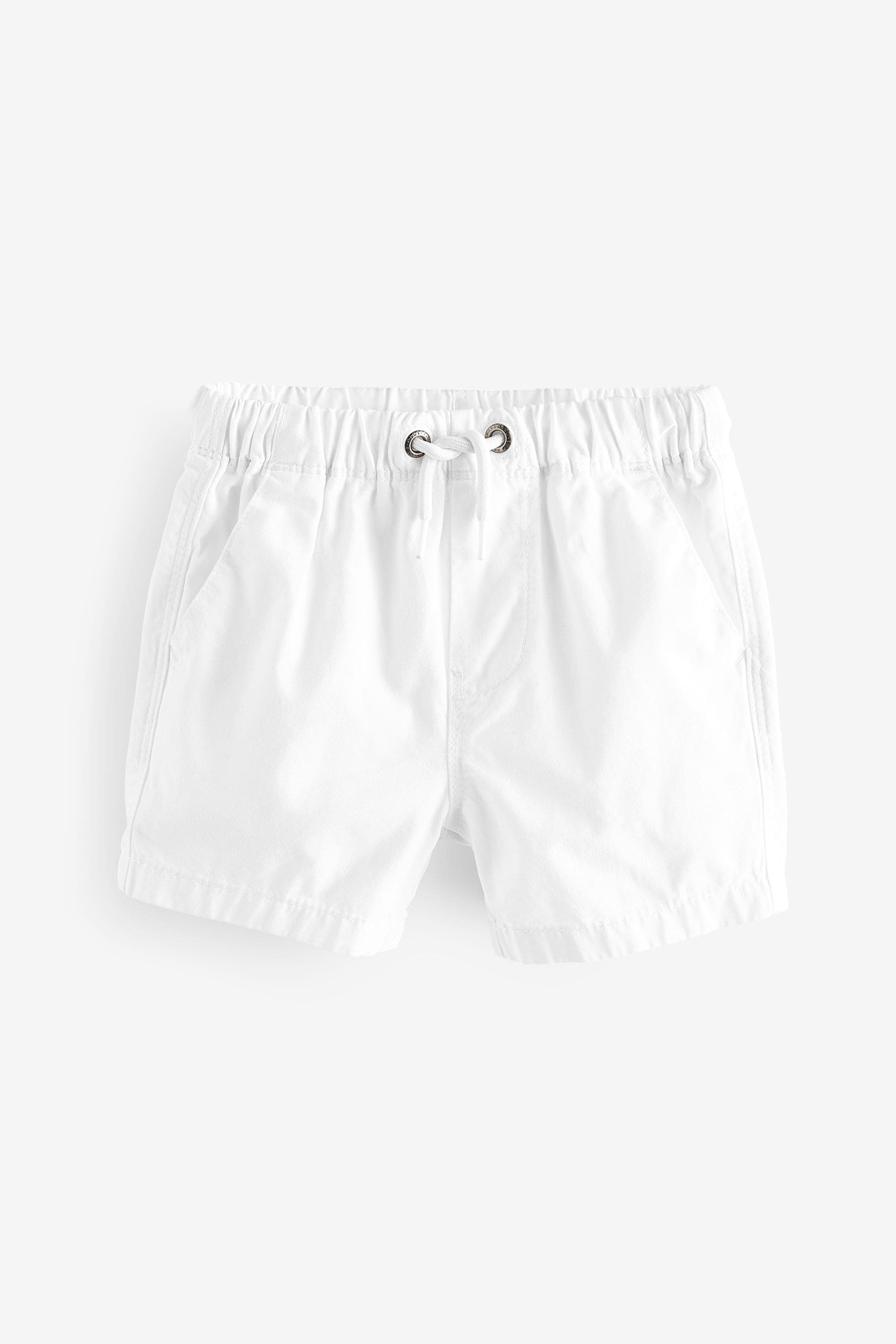 Sage/Chambray/White Pull-On 100% Cotton Shorts 3 Pack (3mths-7yrs)