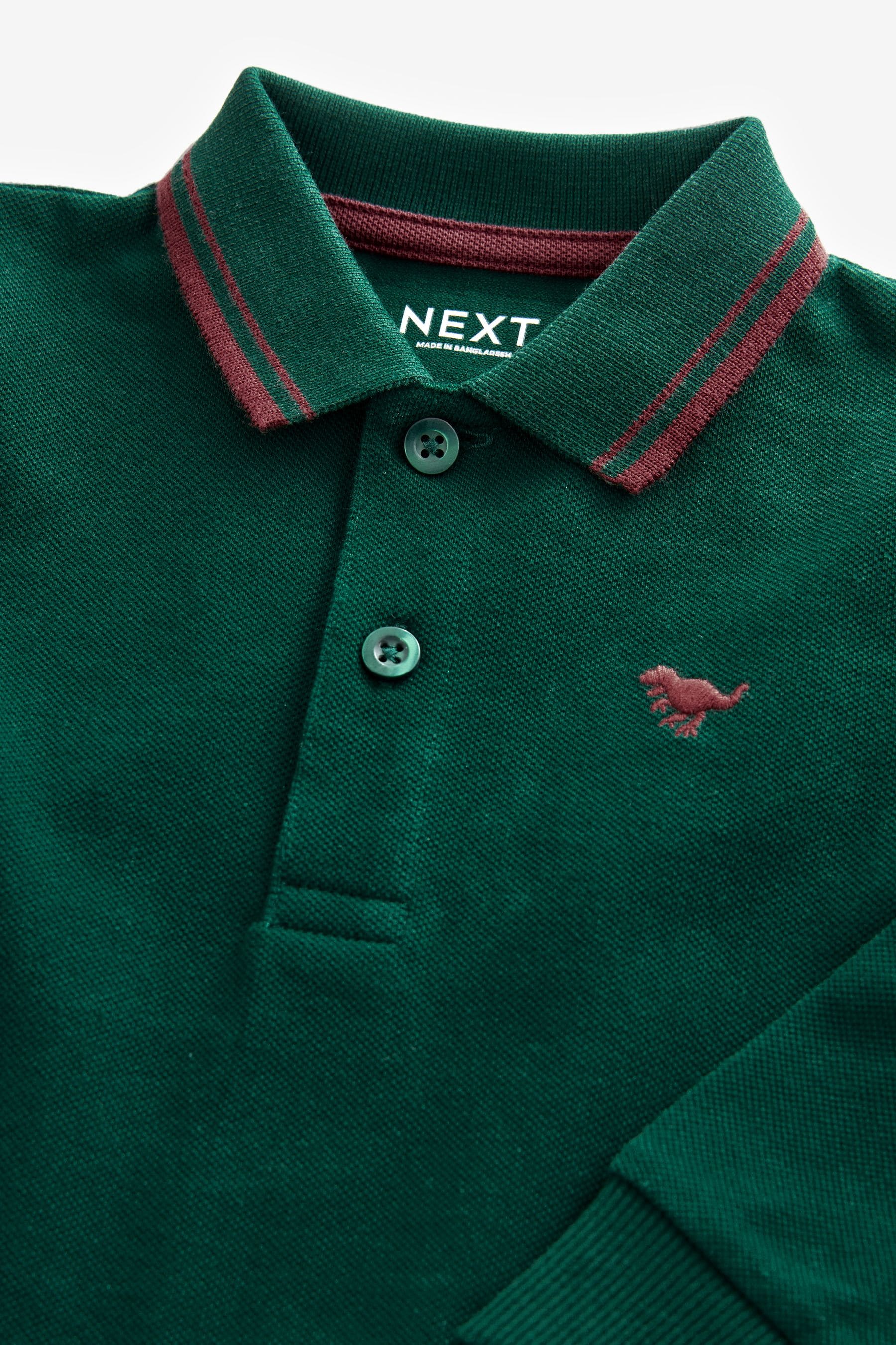 Green Long Sleeve Polo Shirt (3mths-7yrs)