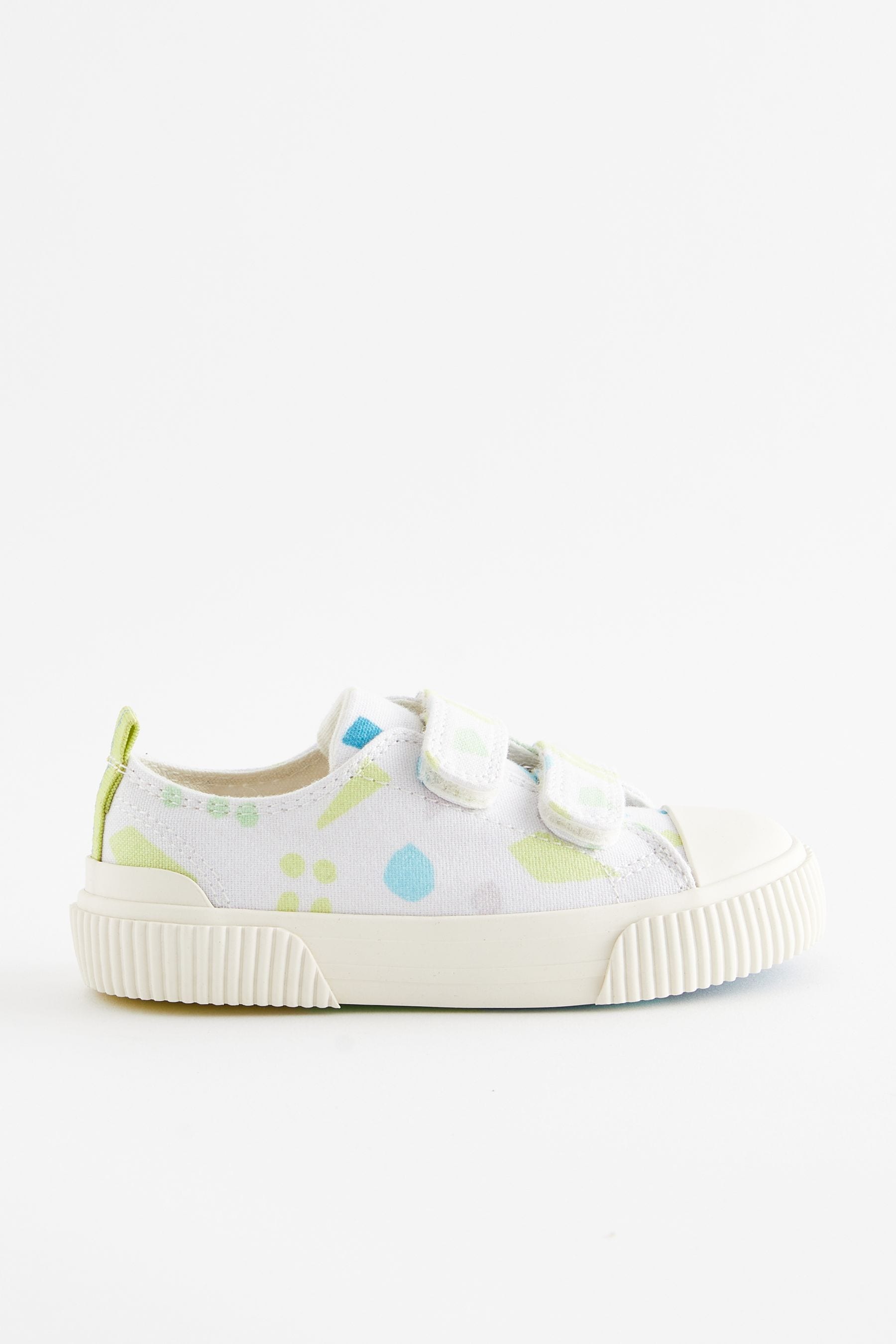 Neutral Fluro Print Touch Fastening Bumptoe Shoes