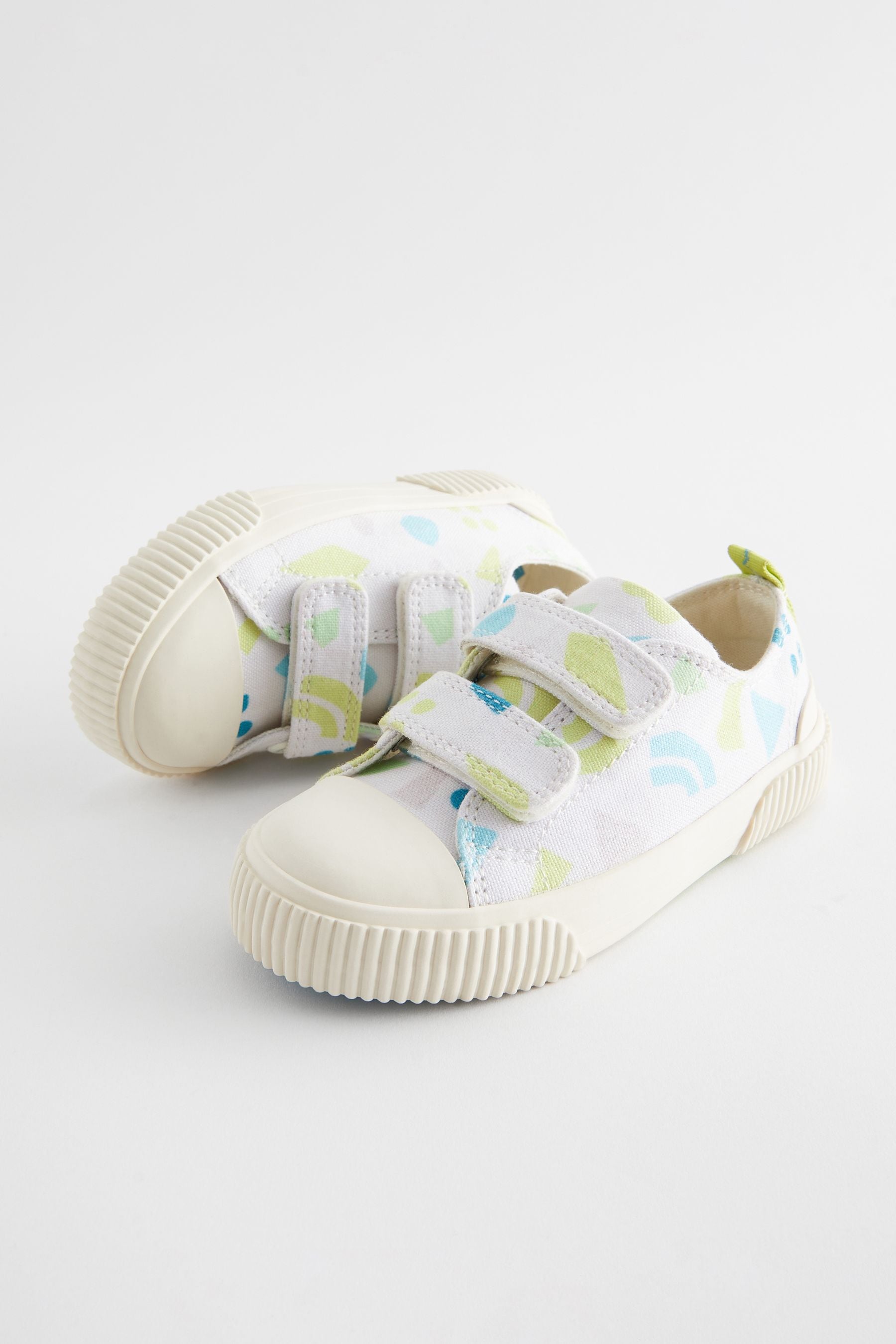 Neutral Fluro Print Touch Fastening Bumptoe Shoes