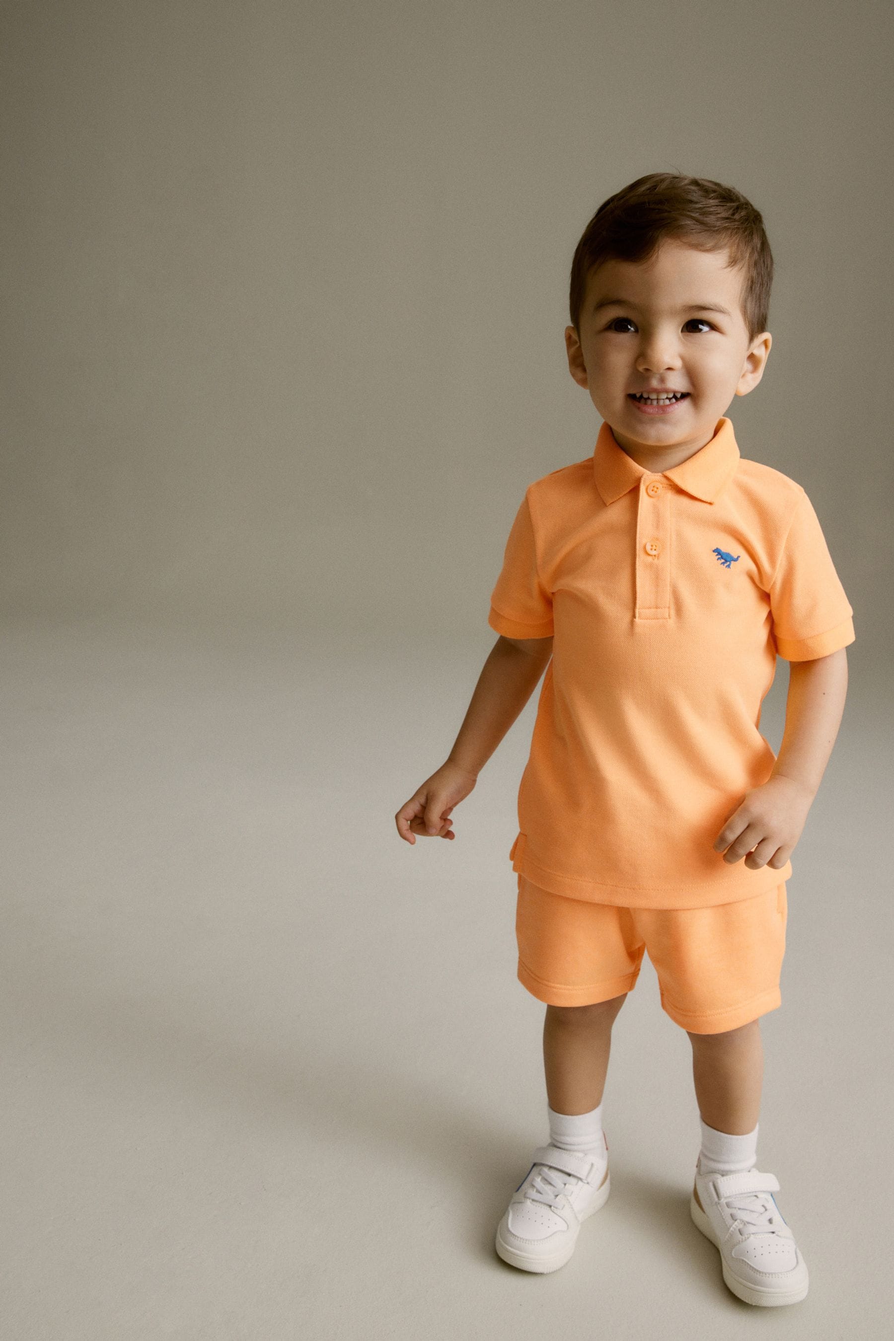 Blue/Orange Short Sleeve Polo Set 4 Pack (3mths-7yrs)