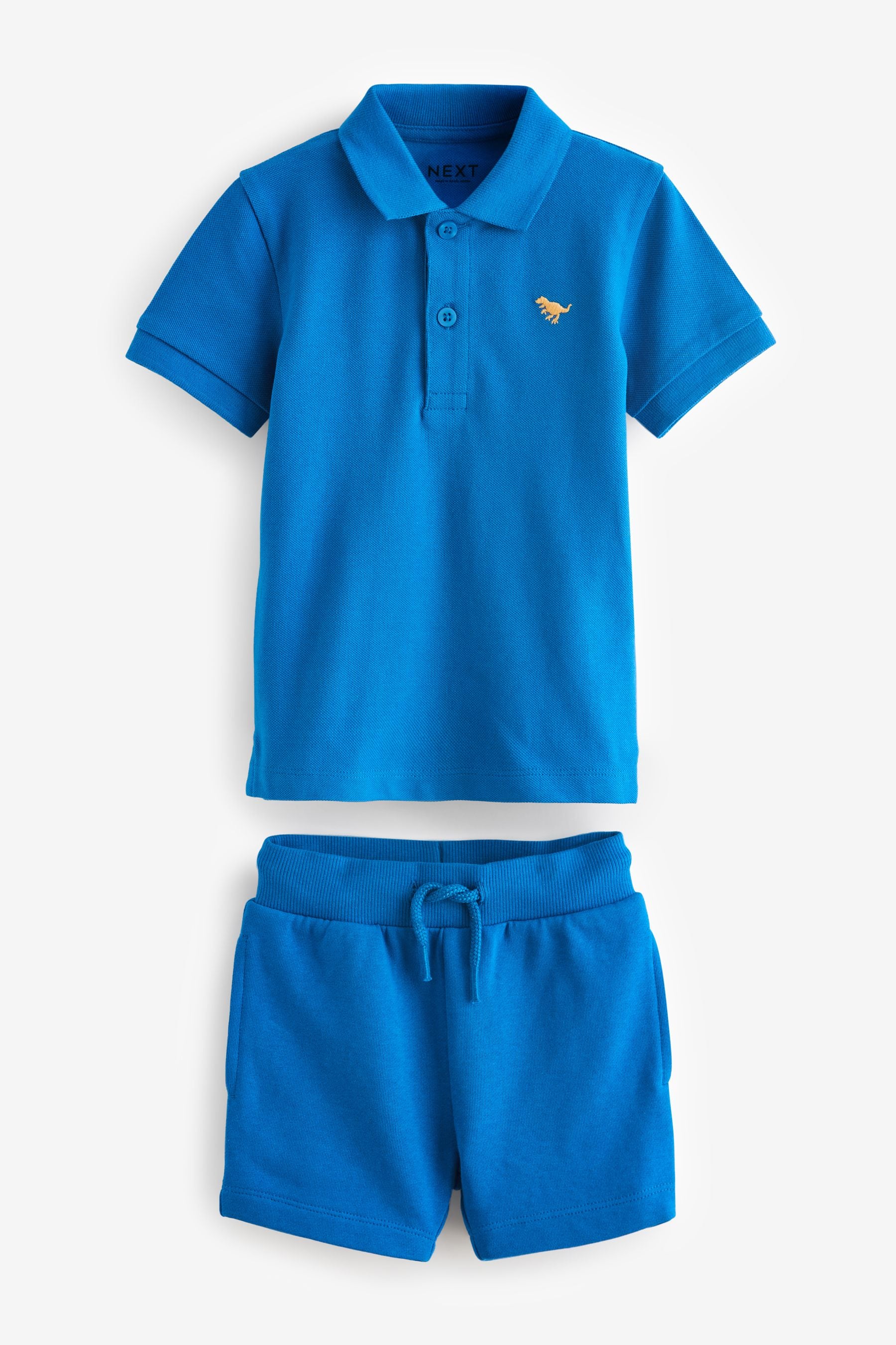 Blue/Orange Short Sleeve Polo Set 4 Pack (3mths-7yrs)