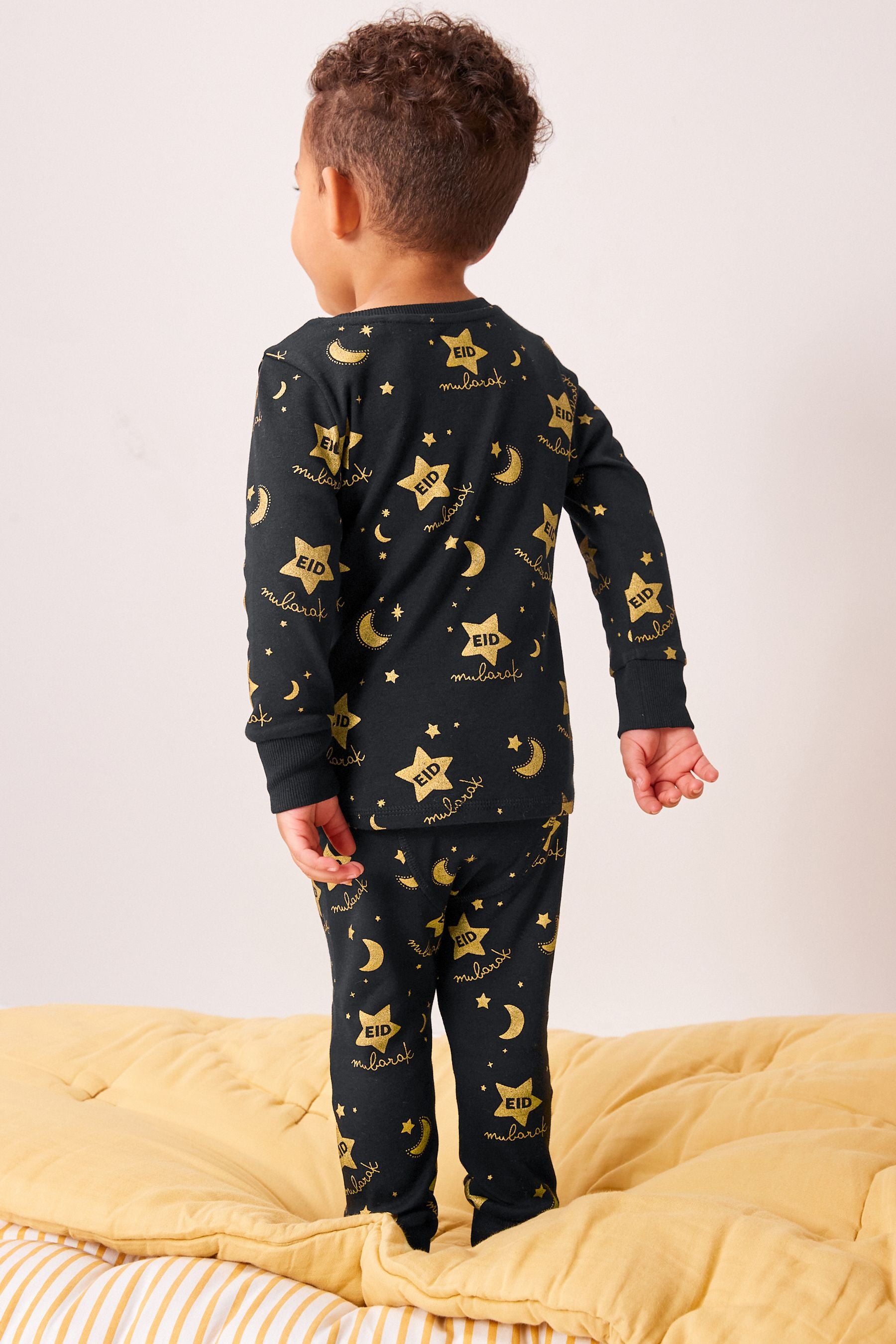 Black/Gold Eid Single Pyjamas (9mths-12yrs)