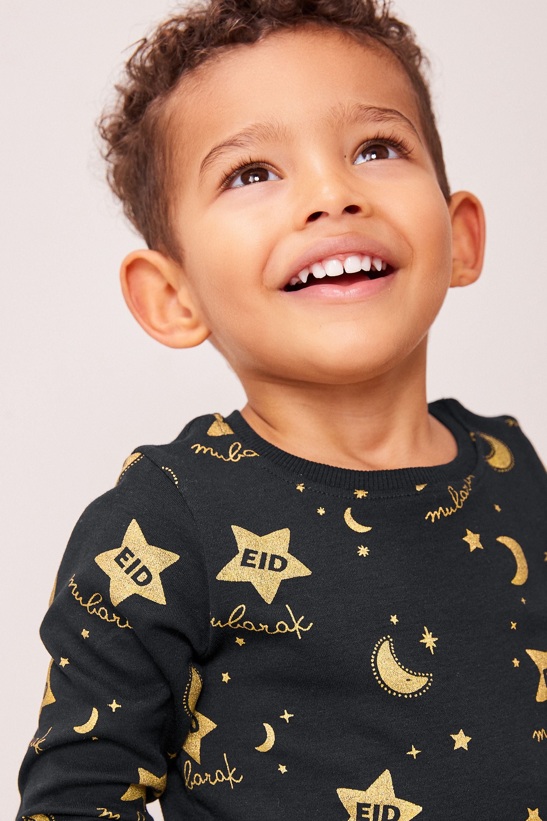 Black/Gold Eid Single Pyjamas (9mths-12yrs)