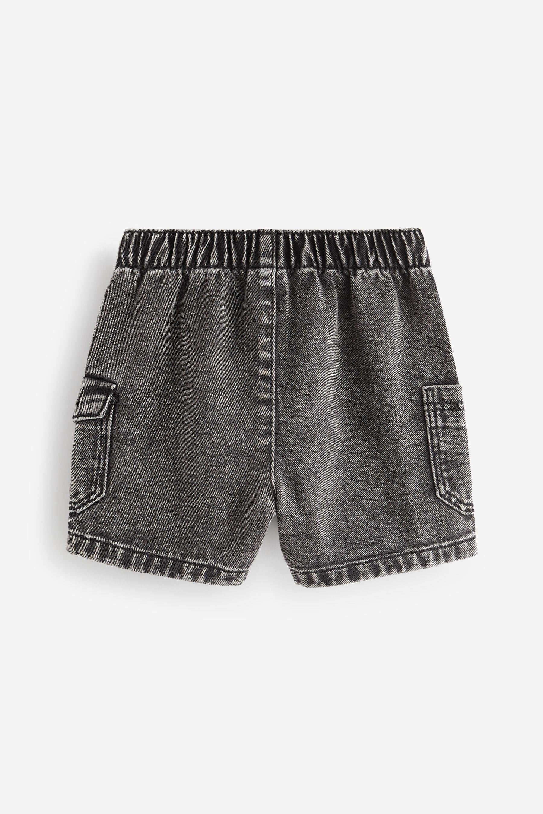 Grey Cargo Pull-On Denim Shorts (3mths-7yrs)